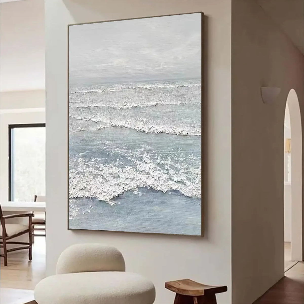 Ocean And Sky Textured Canvas Art #OS075