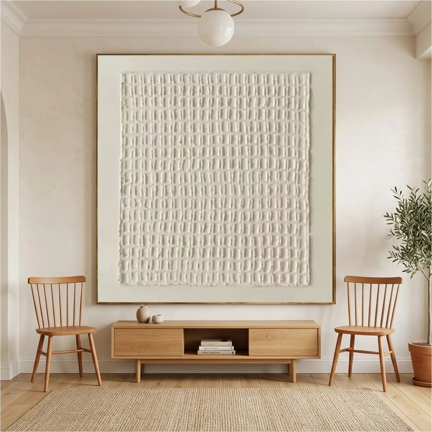 Beige & Brown Abstract