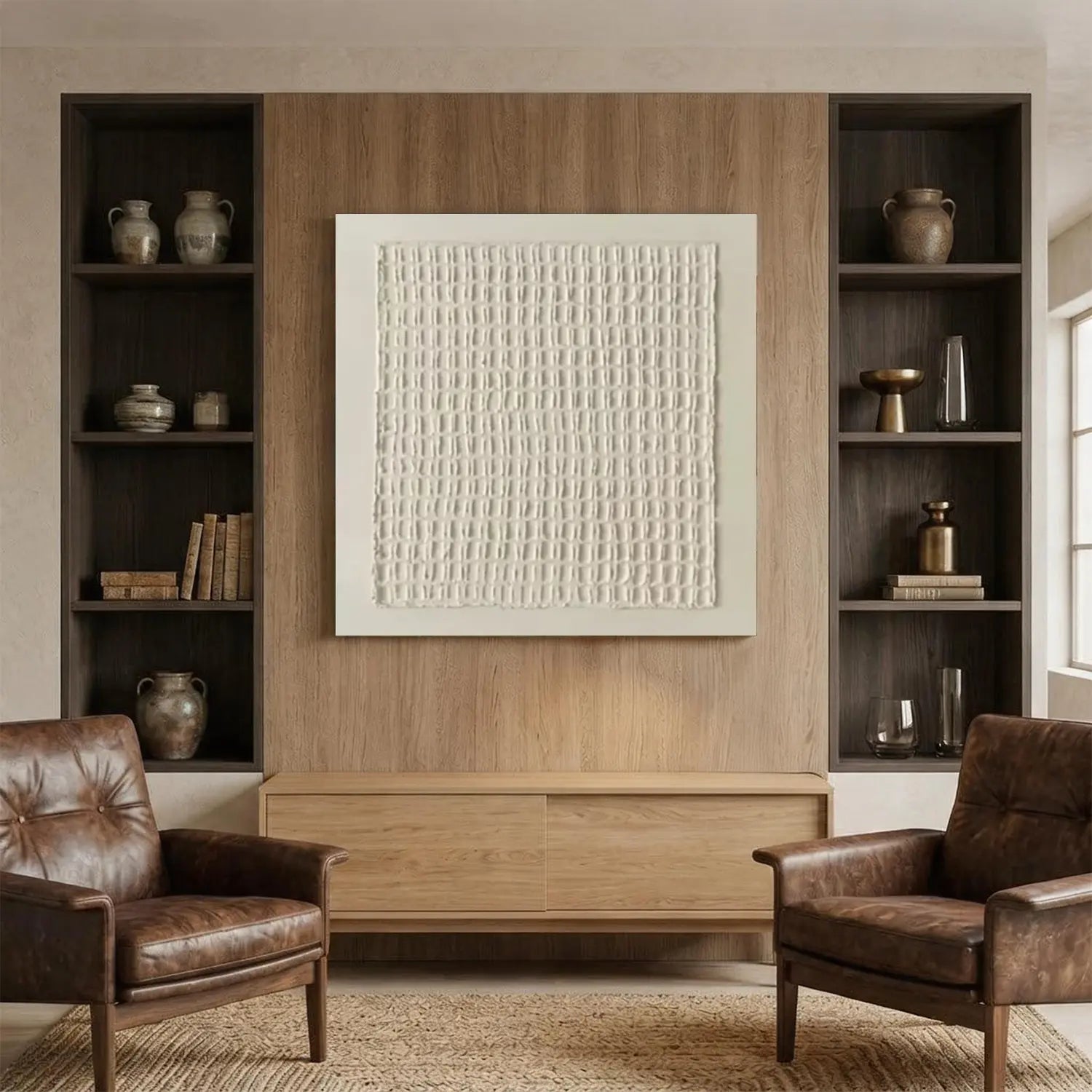 Beige & Brown Abstract