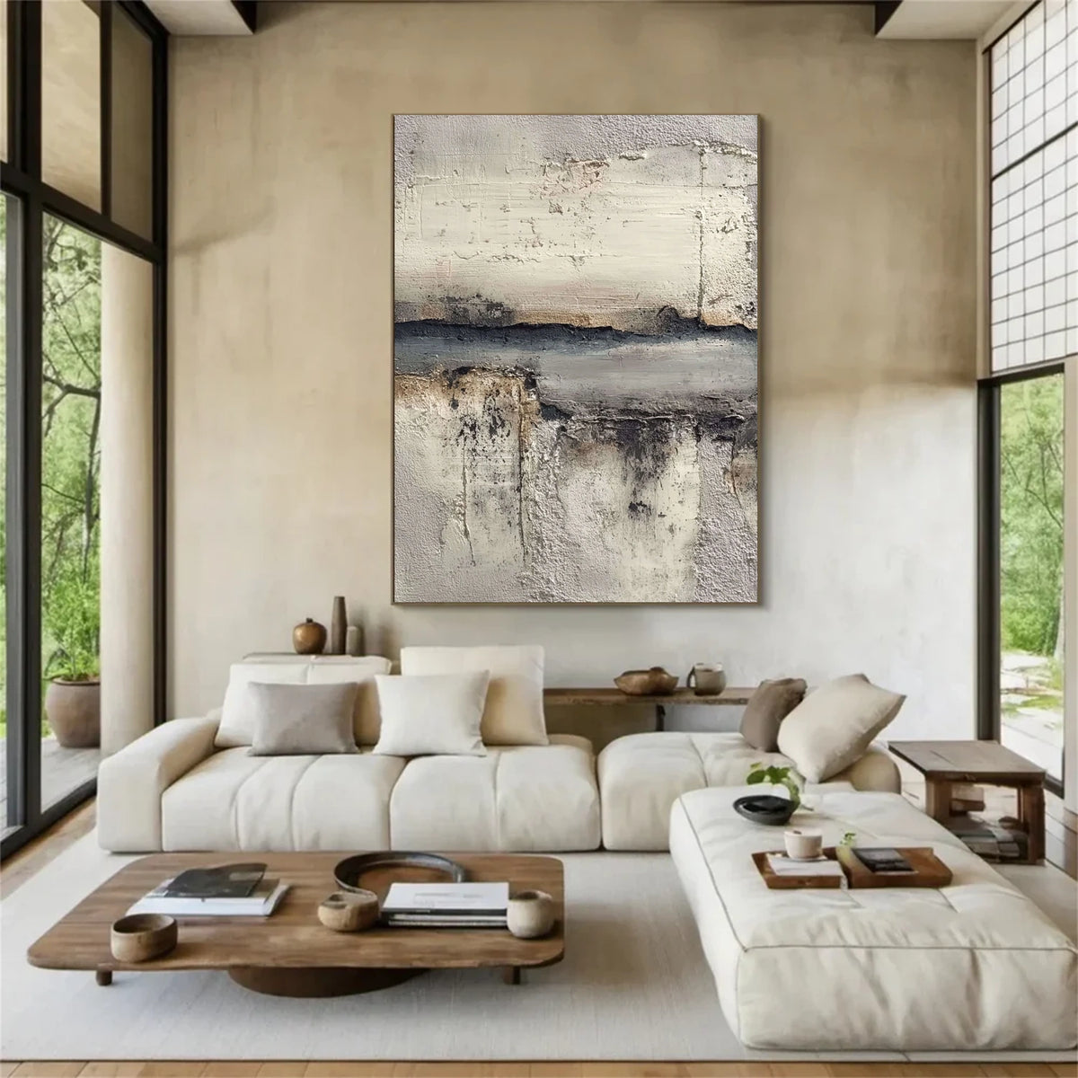 Wabi Sabi Textured Wall Art #WS057