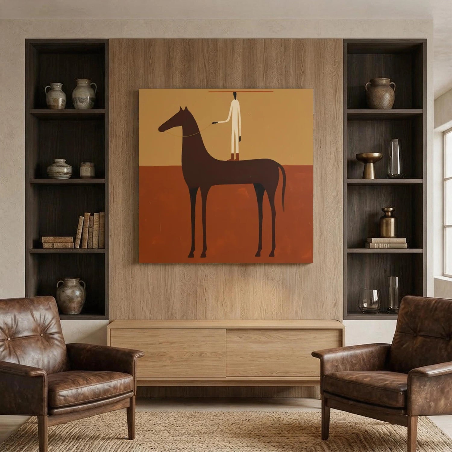 Vintage Americana Art | Crimson Rider