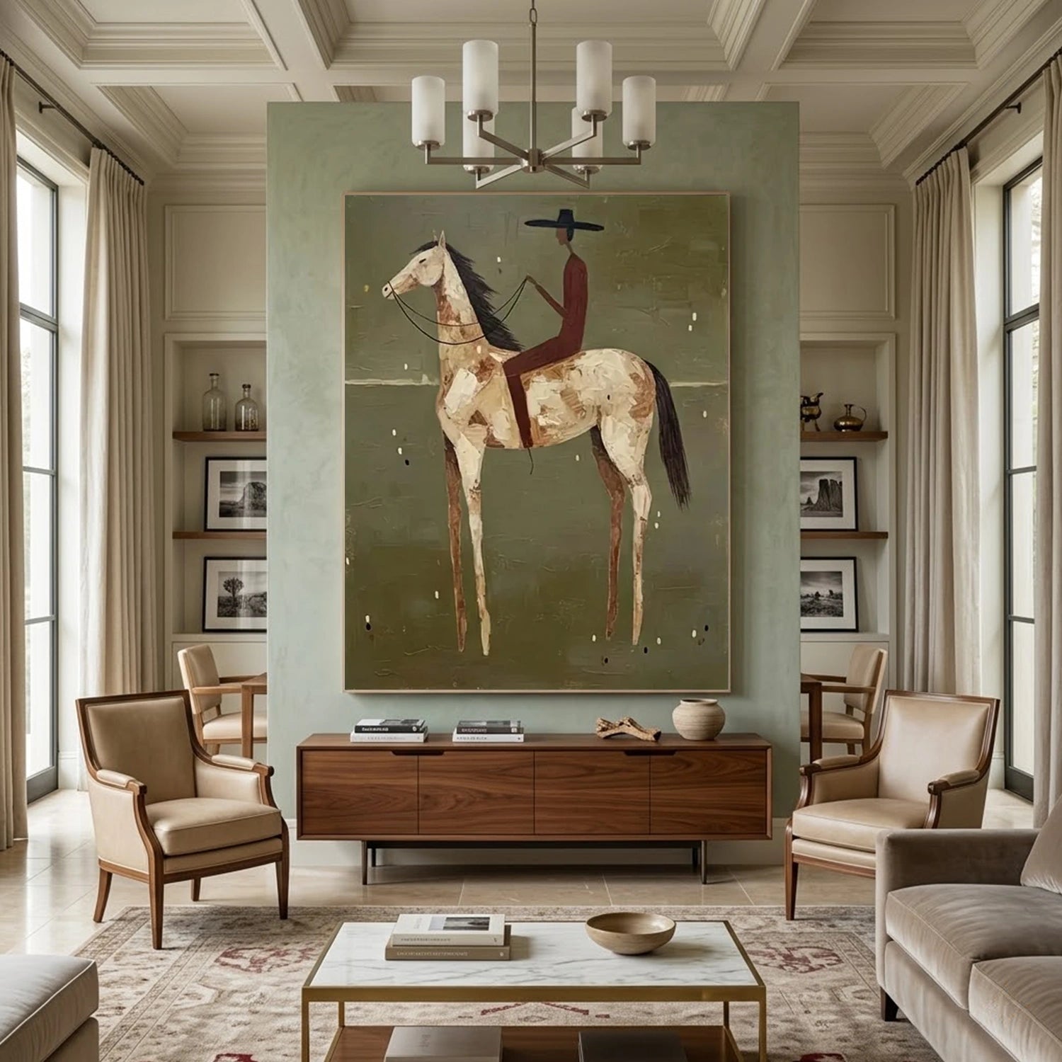 Vintage Americana Art | Olive Solitude