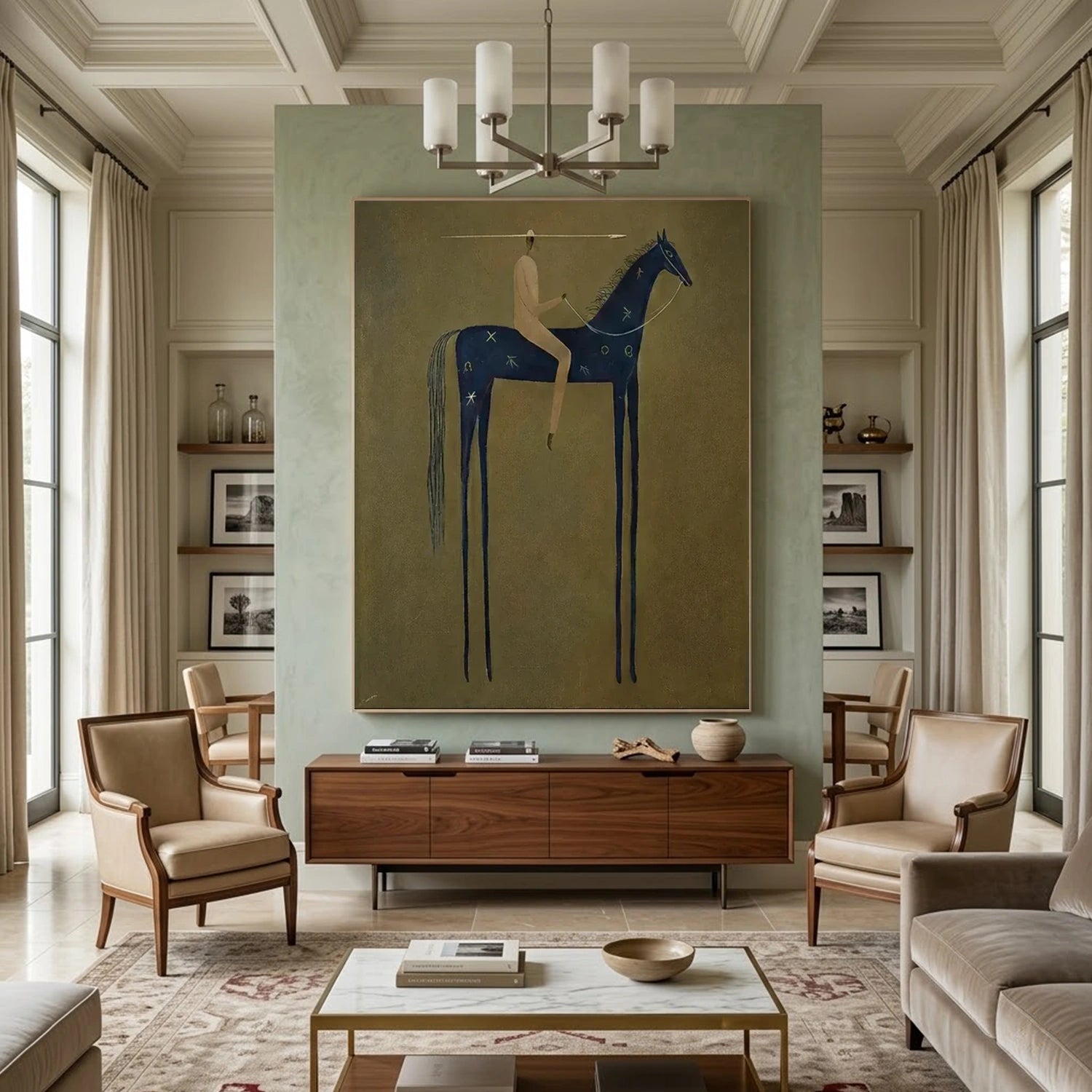 Vintage Americana Art | Emerald Stillness