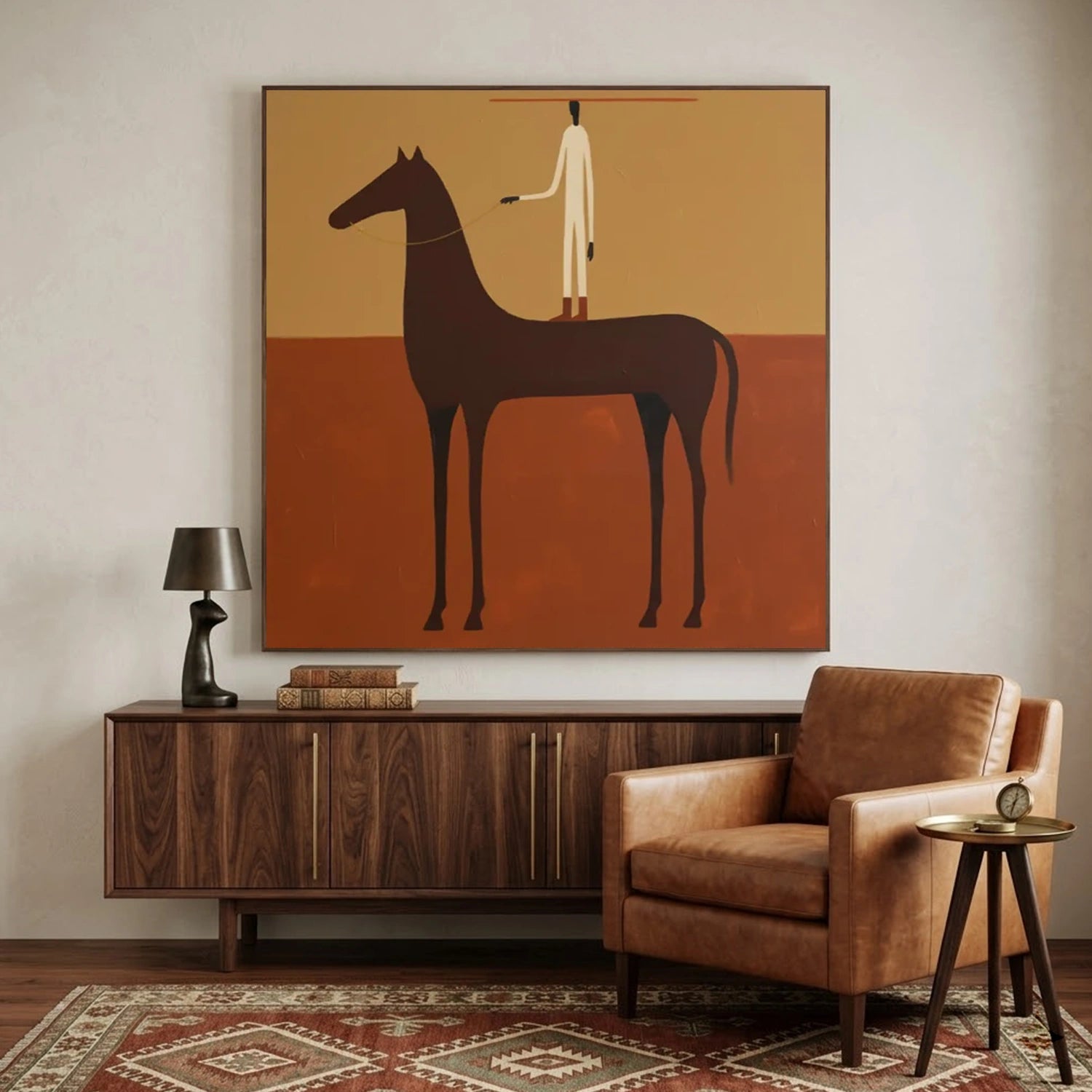 Vintage Americana Art | Crimson Rider