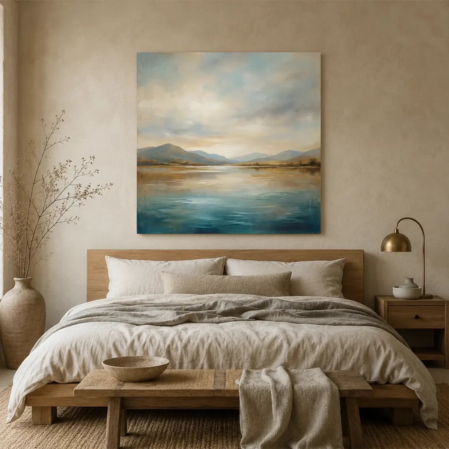 Ocean And Sky Abstract Wall Art #OS051