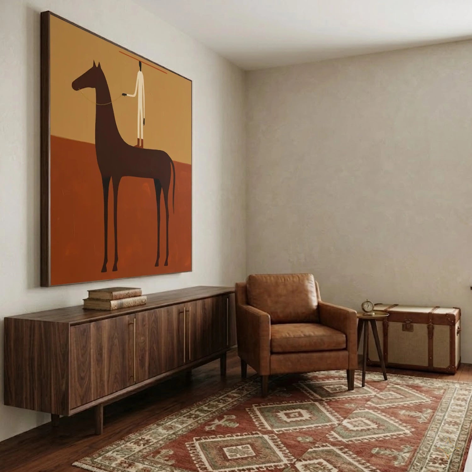 Vintage Americana Art | Crimson Rider