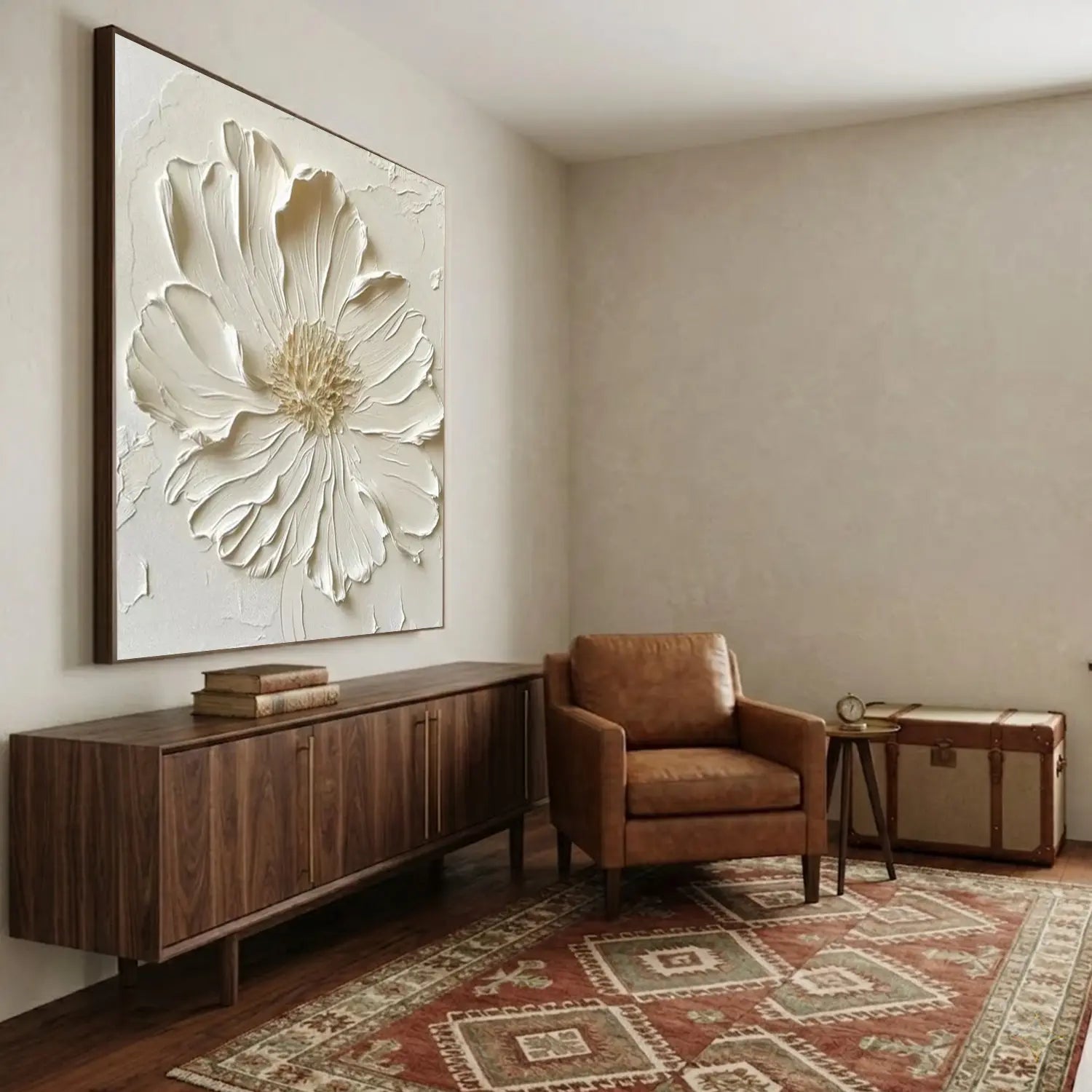Flower Abstract Textured Wall Art