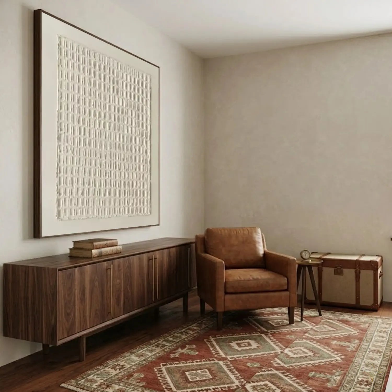 Beige & Brown Abstract