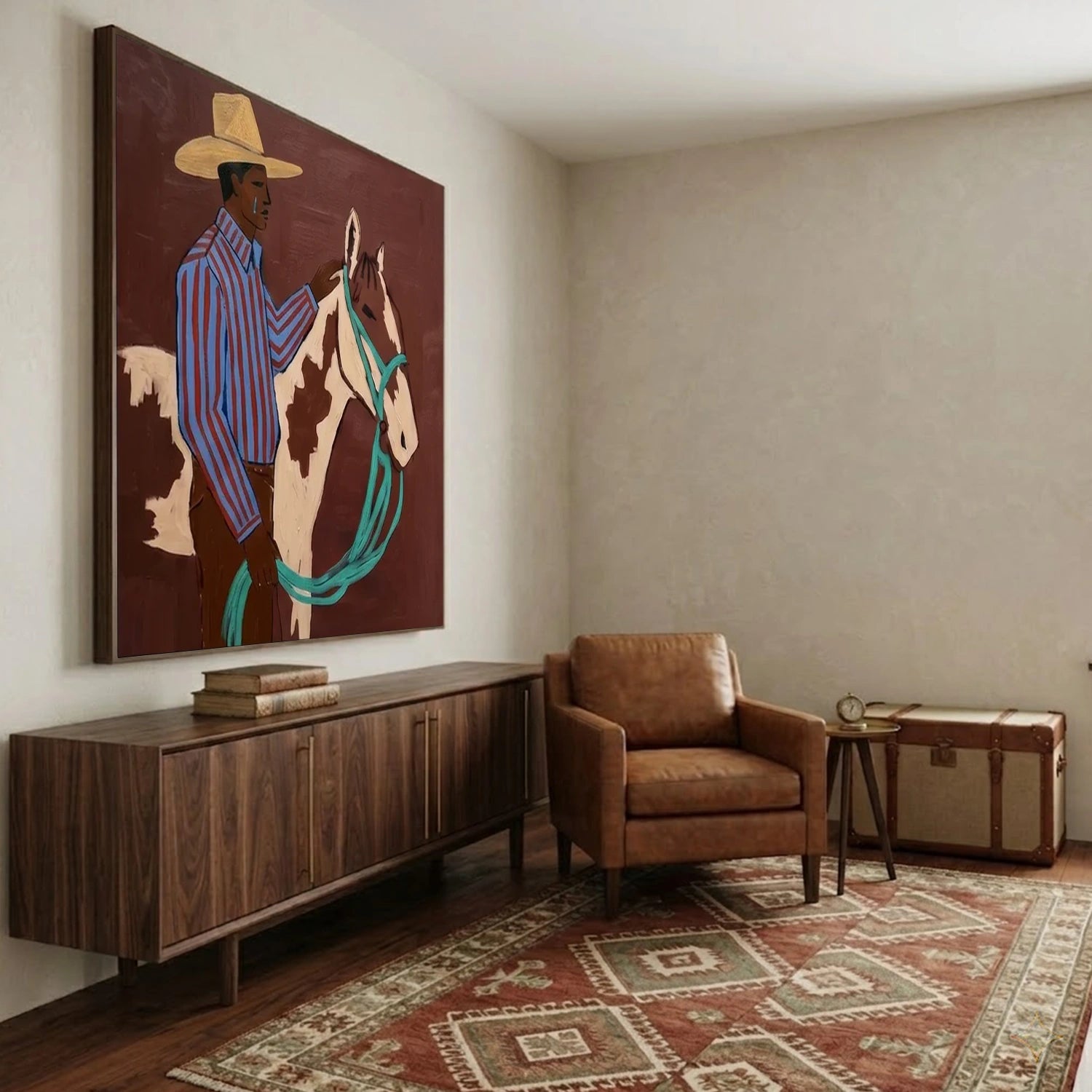 Vintage Americana Art | Horse & Herder