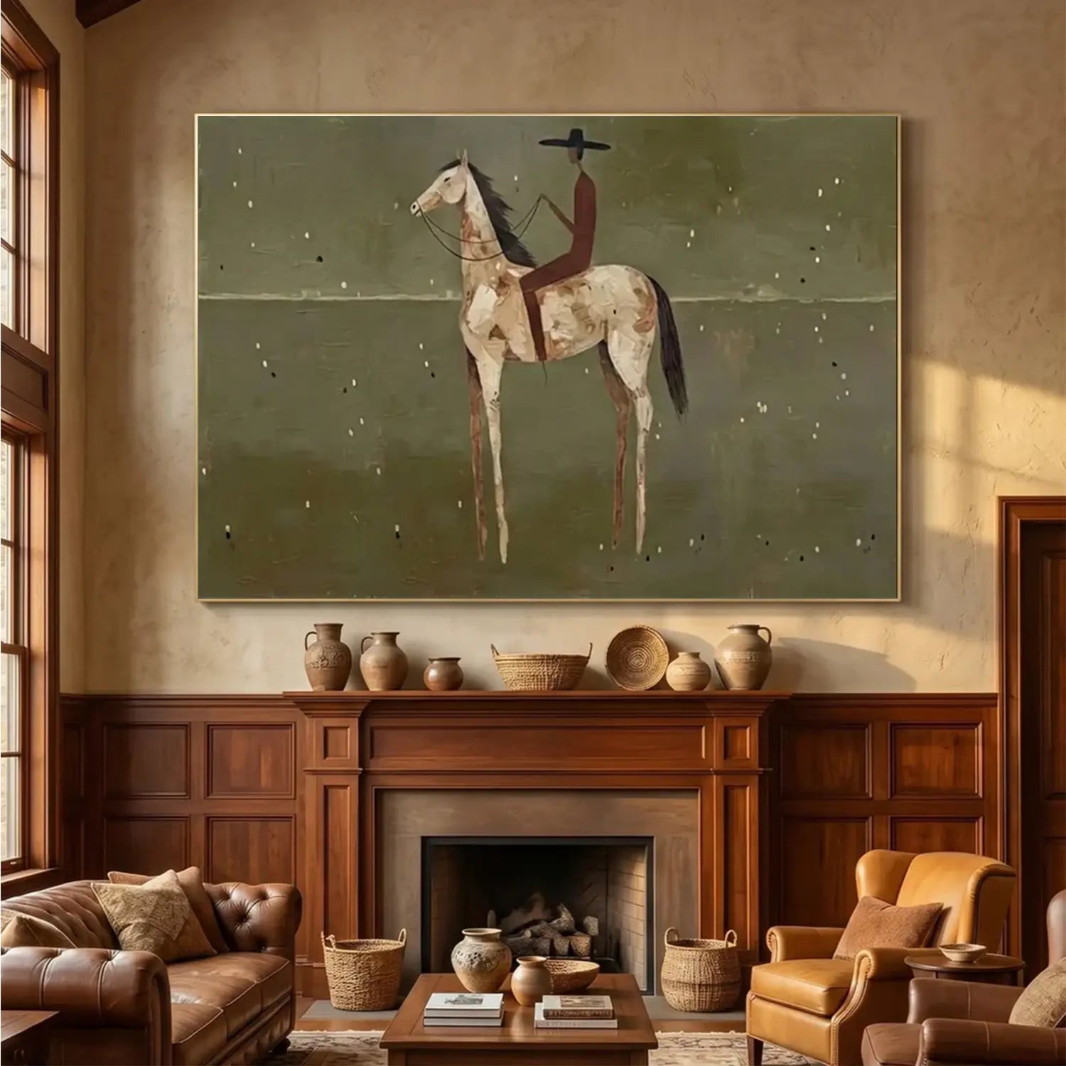 Vintage Americana Art | Olive Nocturne