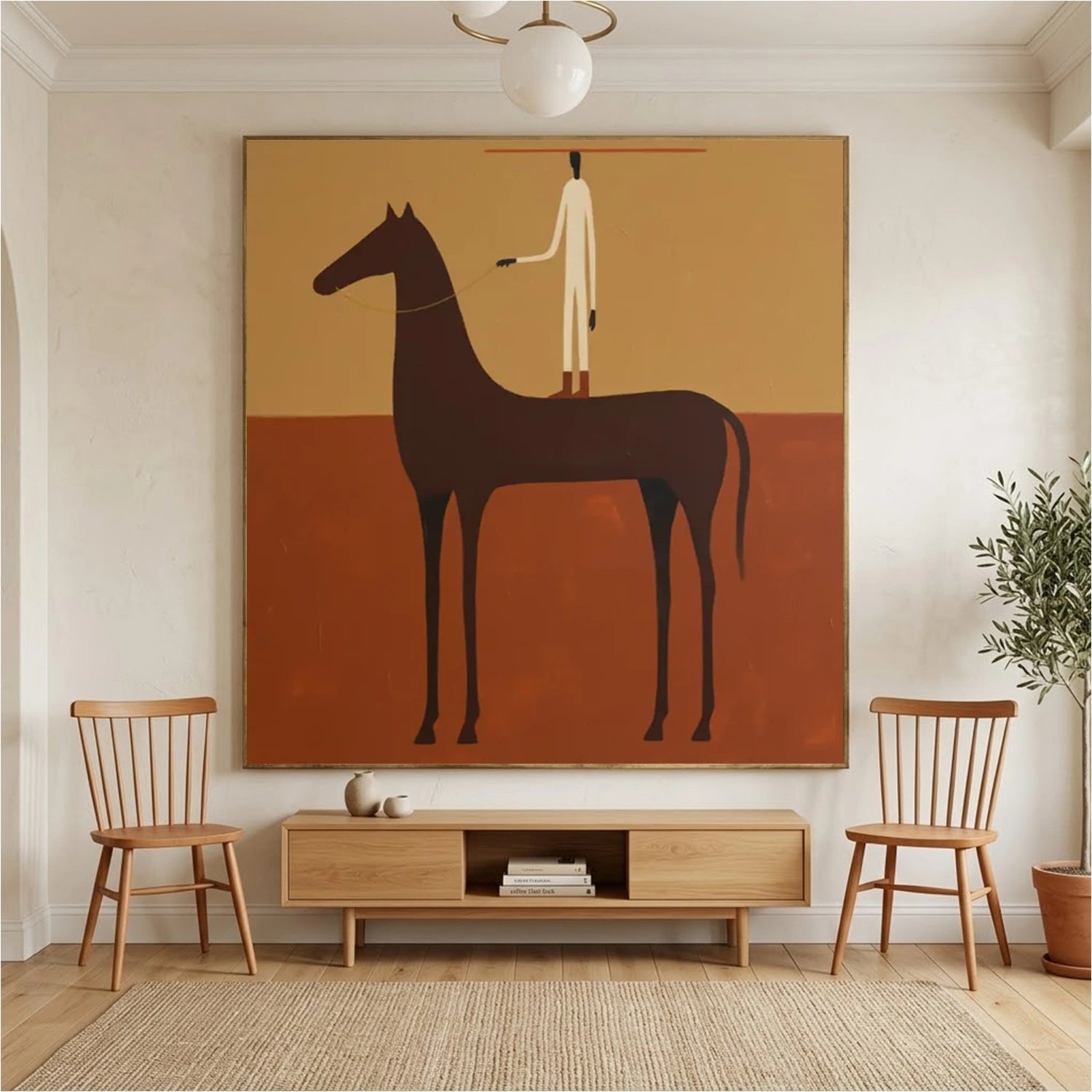 Vintage Americana Art | Crimson Rider