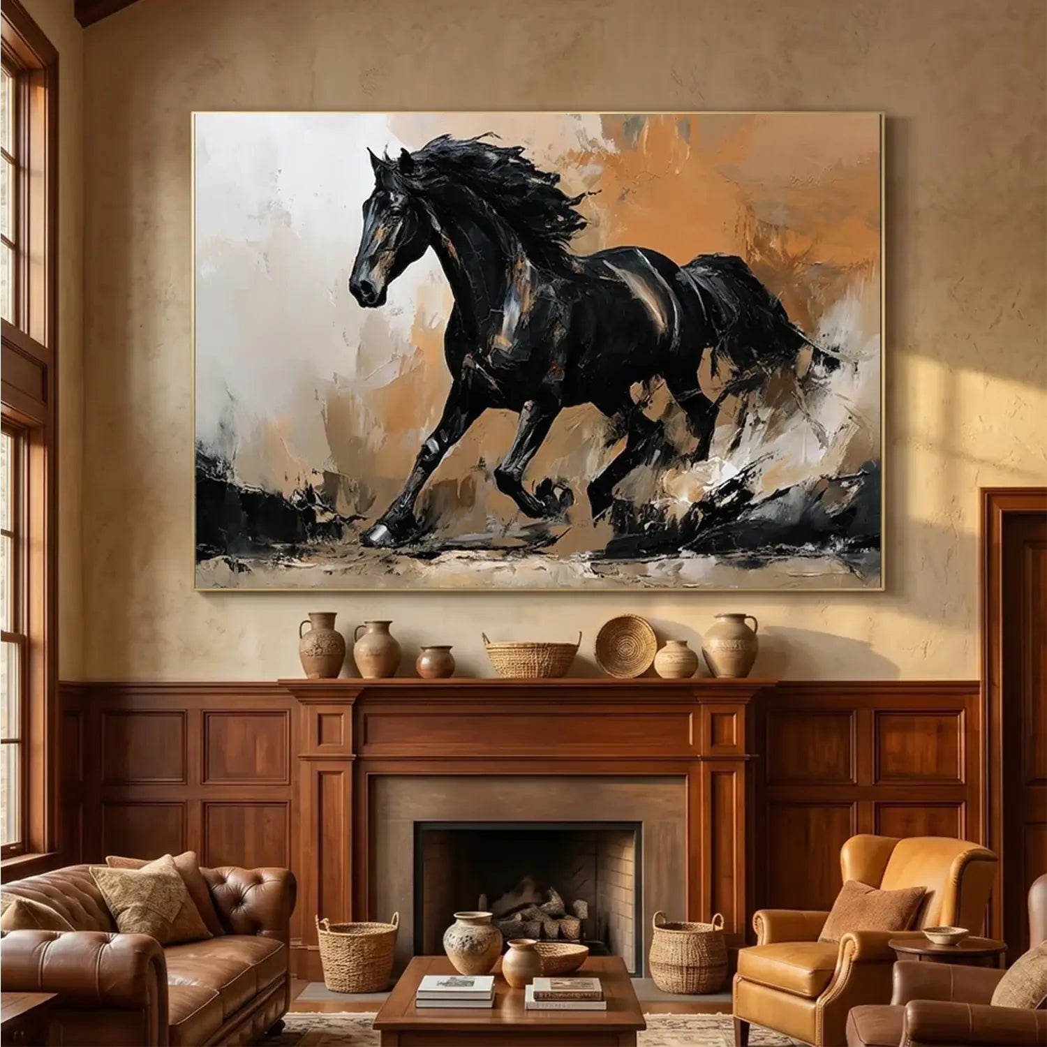 Abstract Animal Horse Wall Art