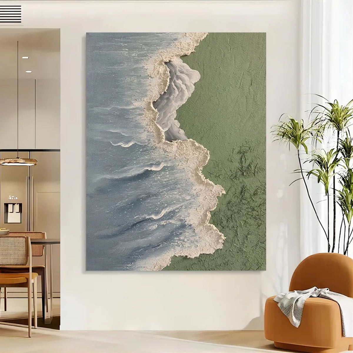 Ocean Textured Painting Canvas #OS063