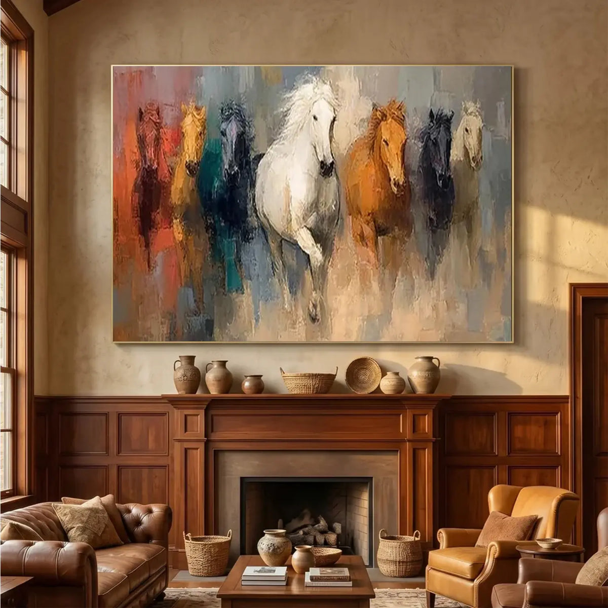 Abstract Animal Horse Wall Art #AA026