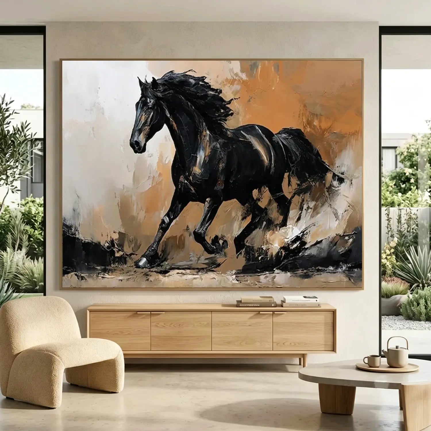 Abstract Animal Horse Wall Art