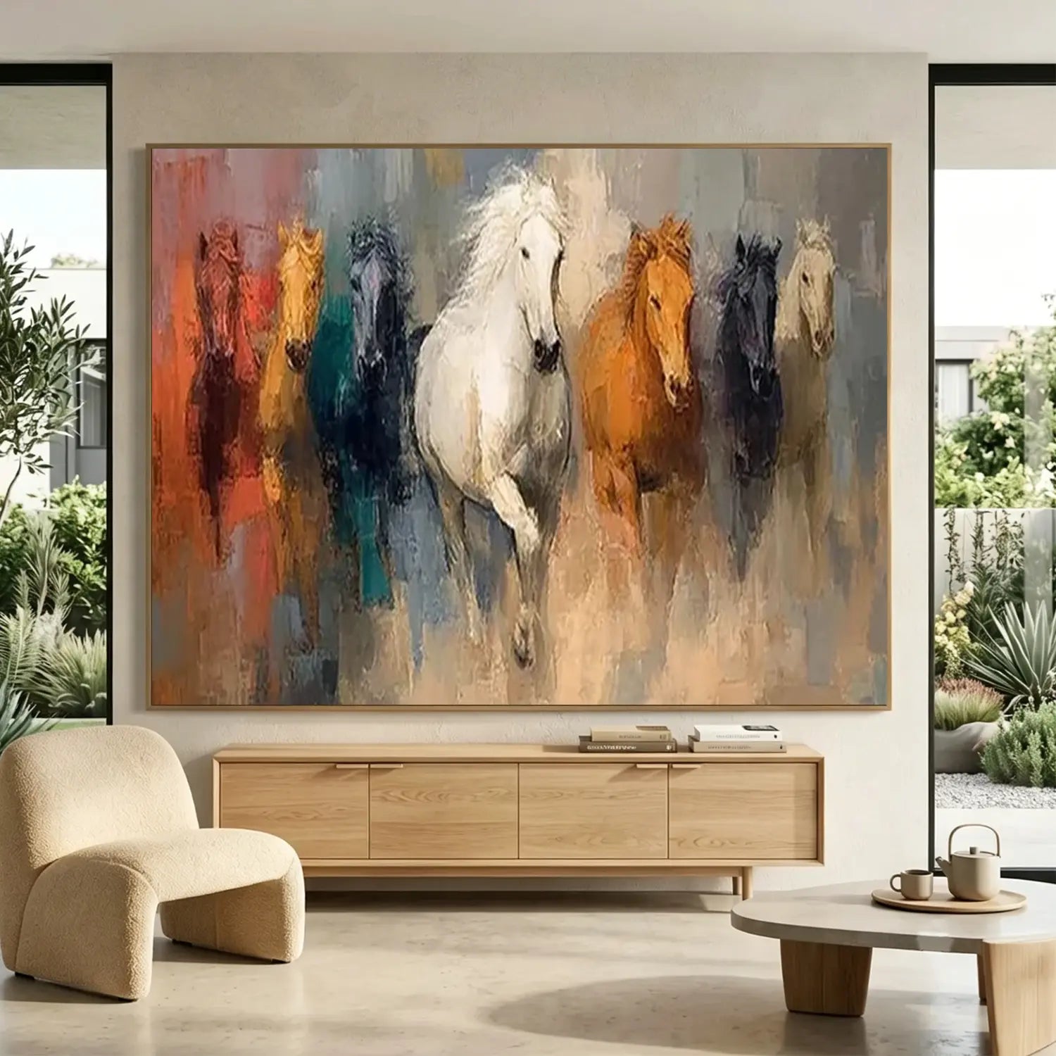 Abstract Animal Horse Wall Art #AA026
