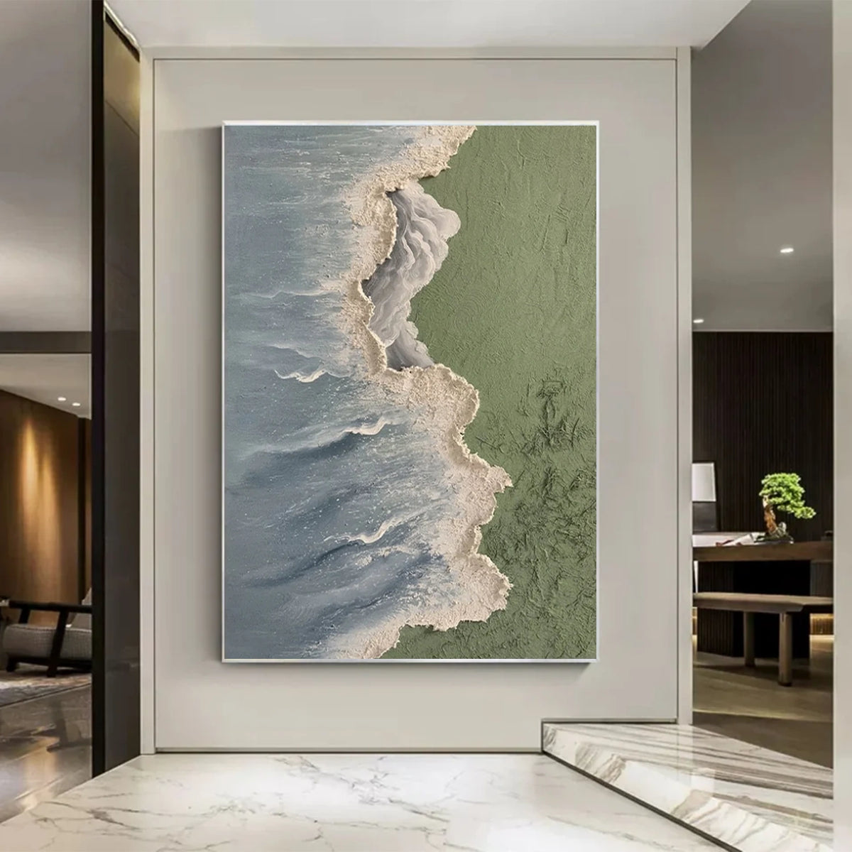 Ocean Textured Painting Canvas #OS063