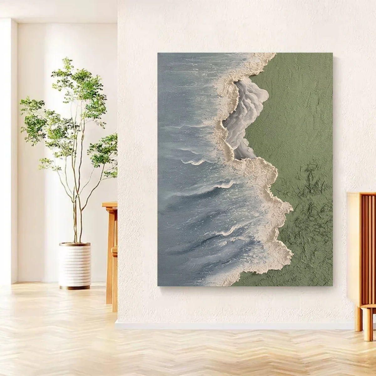 Ocean Textured Painting Canvas #OS063