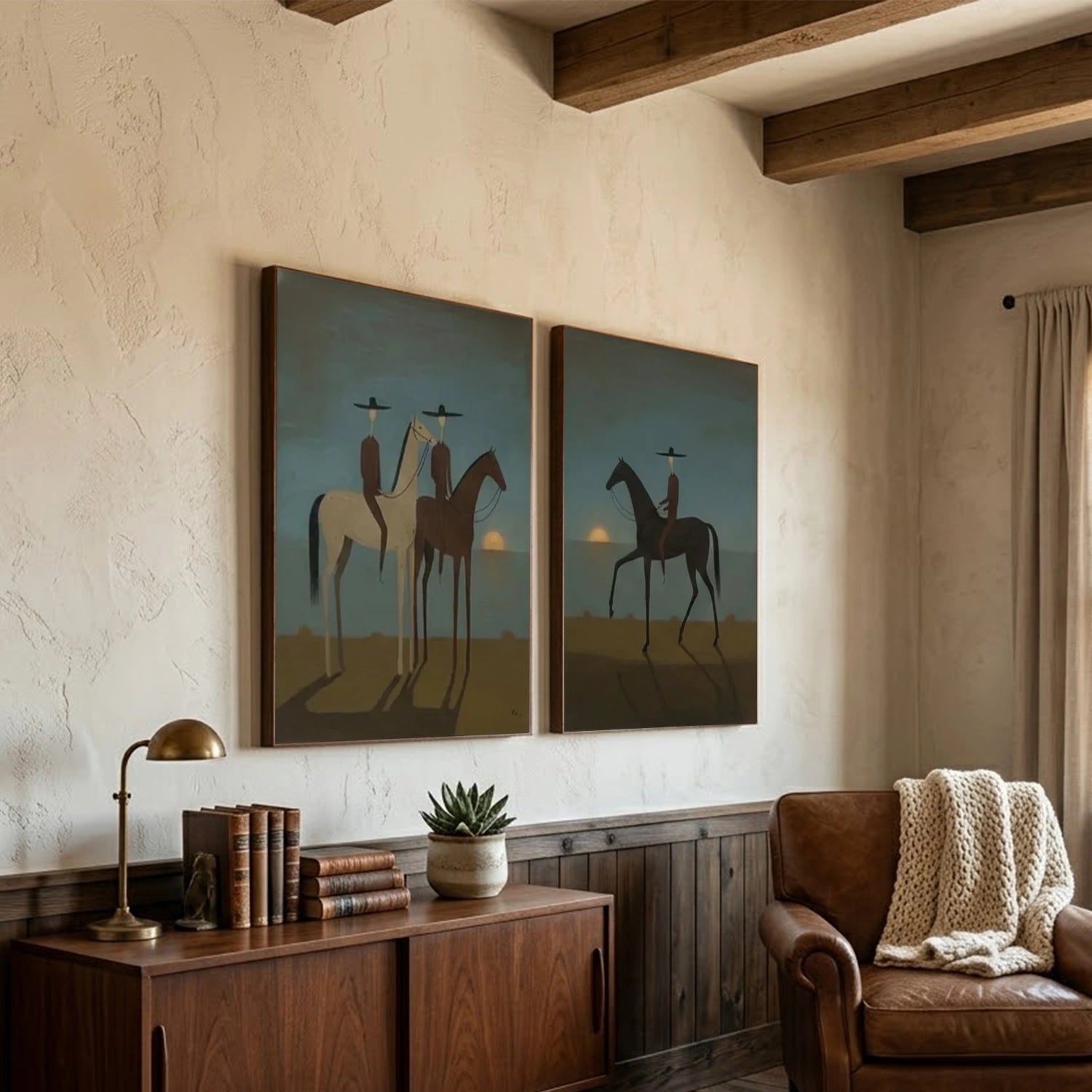 Vintage Americana Art | Sunset Riders Set