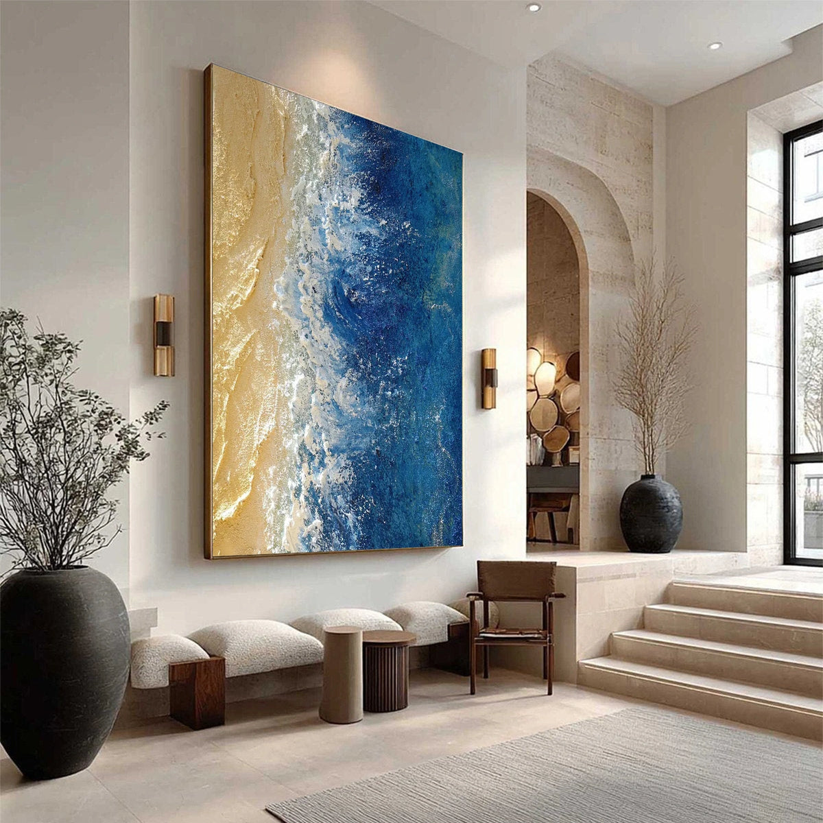 Ocean Textured Painting Canvas #OS059