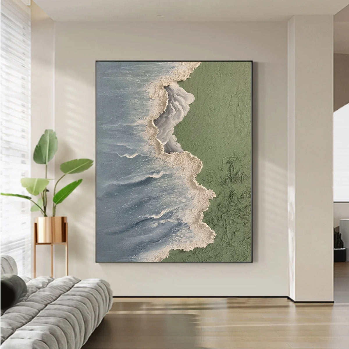 Ocean Textured Painting Canvas #OS063