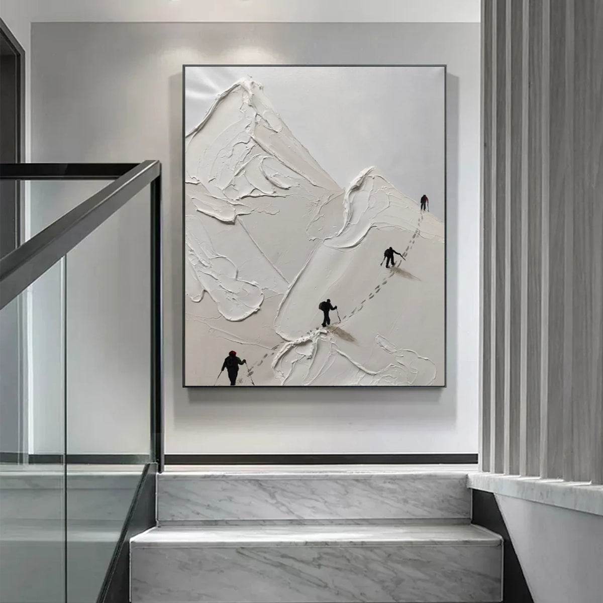 Minimalist Mountain Textured Canvas Art #MM025