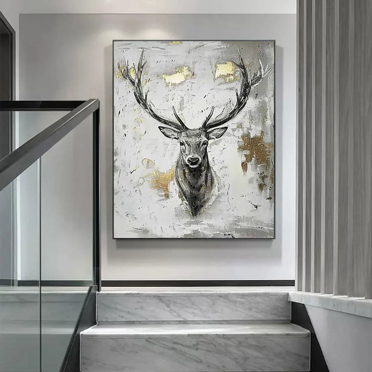 Animal Textured Canvas Art Painting #AA031
