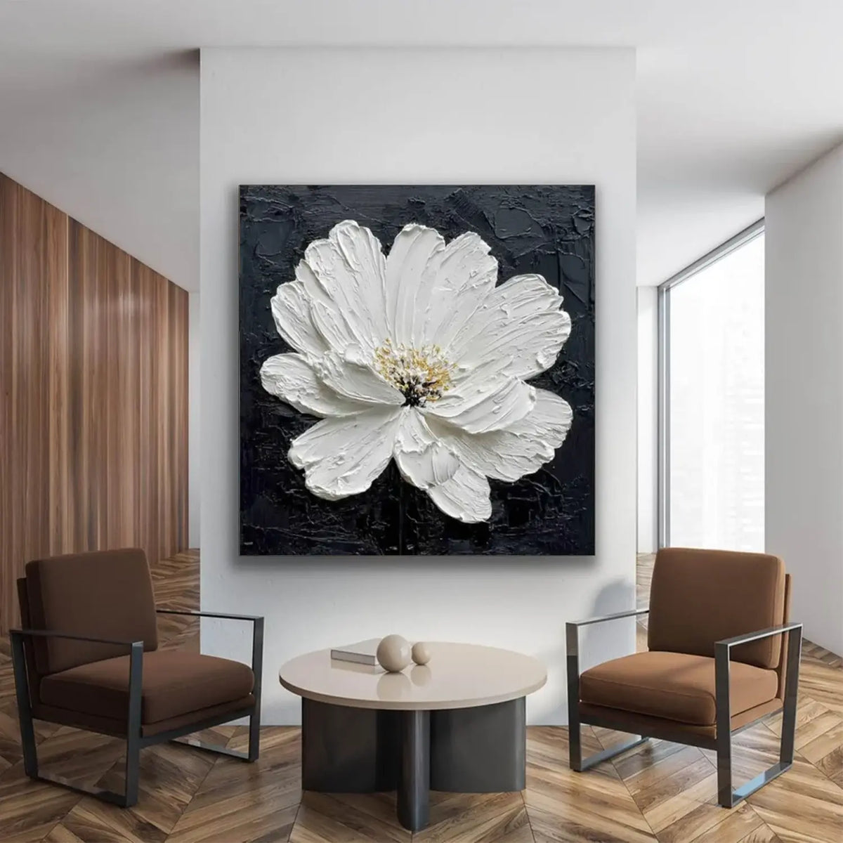 Flower Abstract Textured Wall Art #FT075