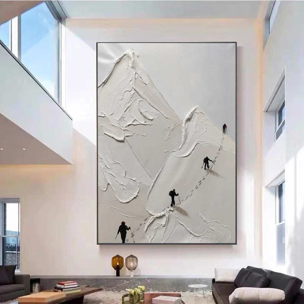 Minimalist Mountain Textured Canvas Art #MM025