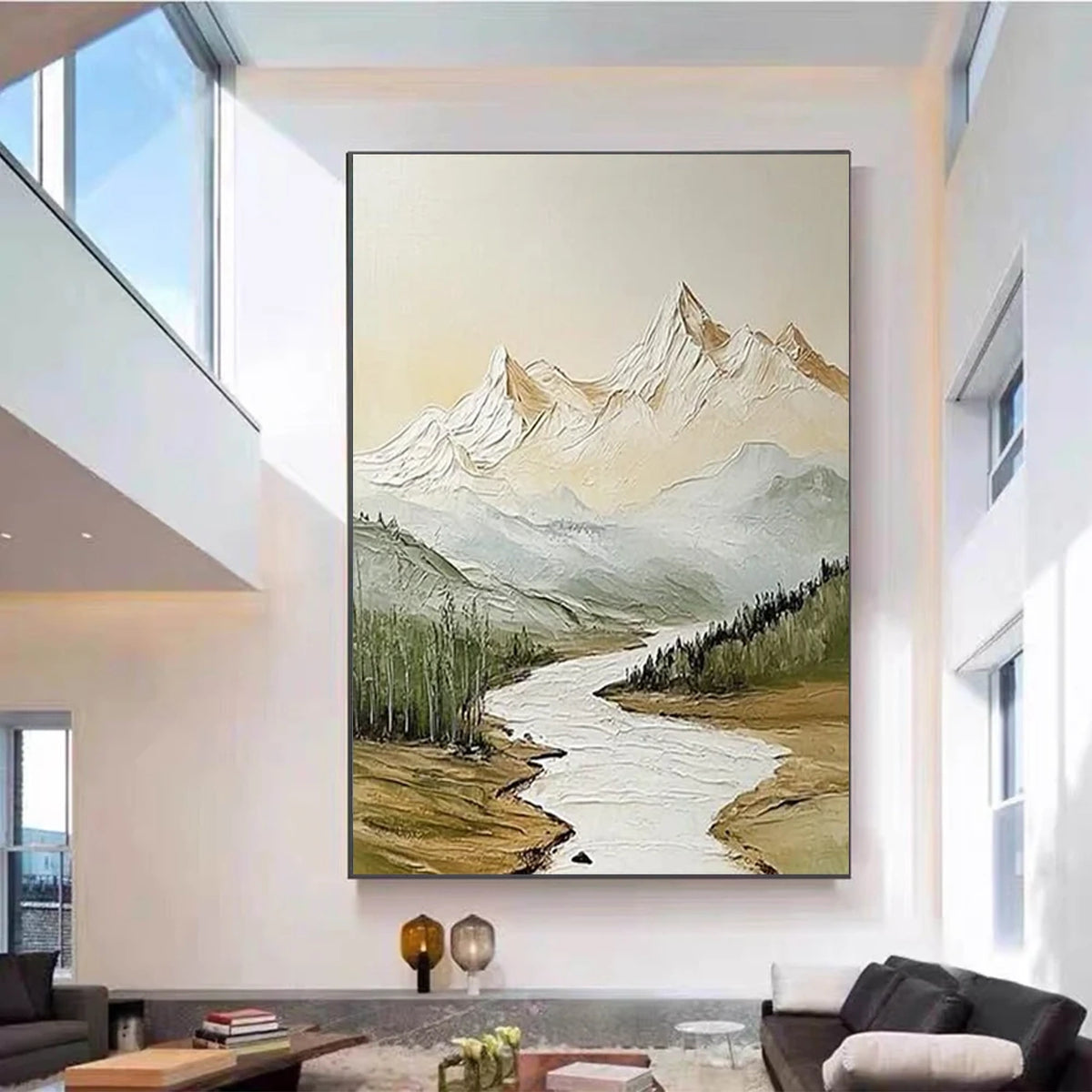 Colorful Mountain Textured Abstract Painting #MM030