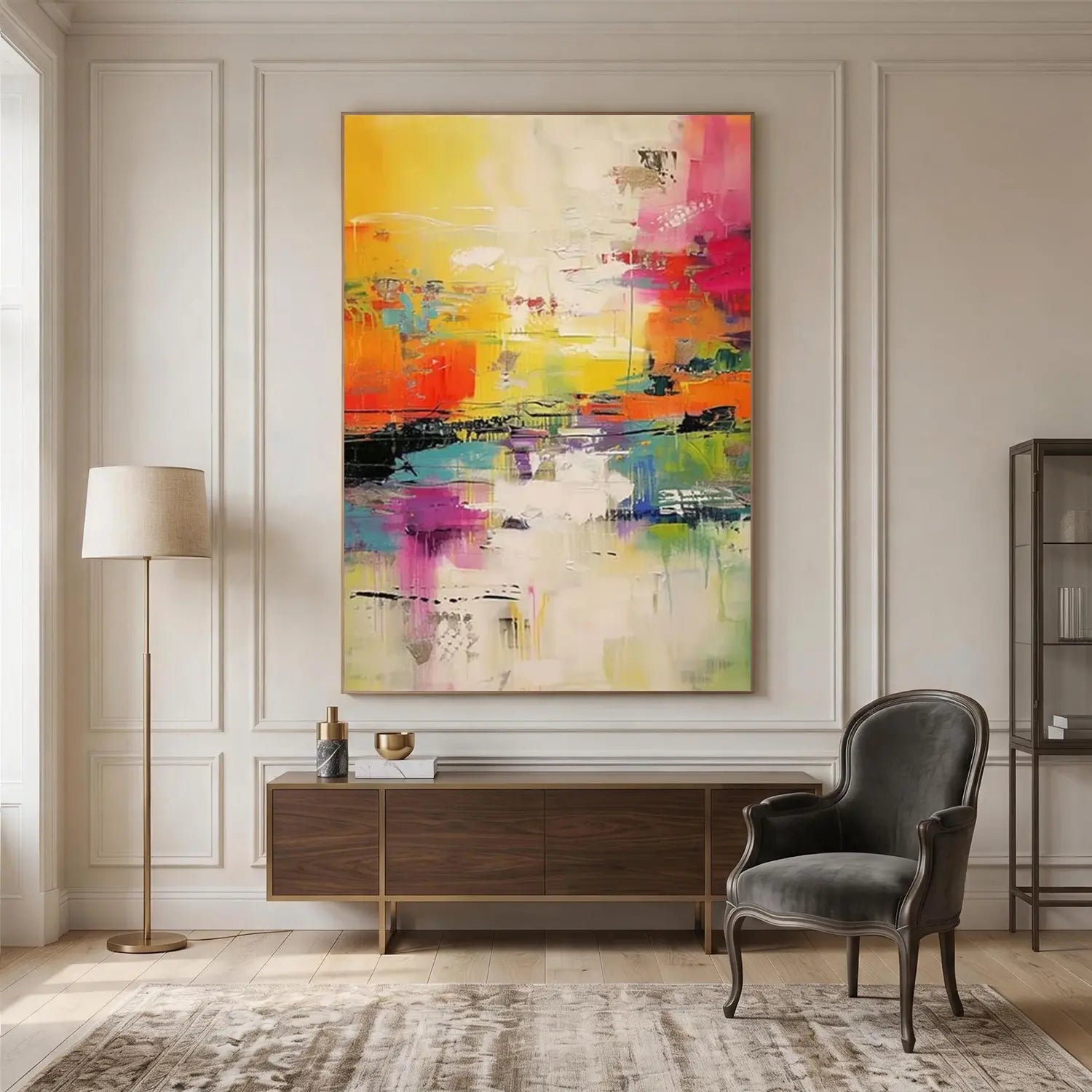 Colorful Abstract Painting Canvas