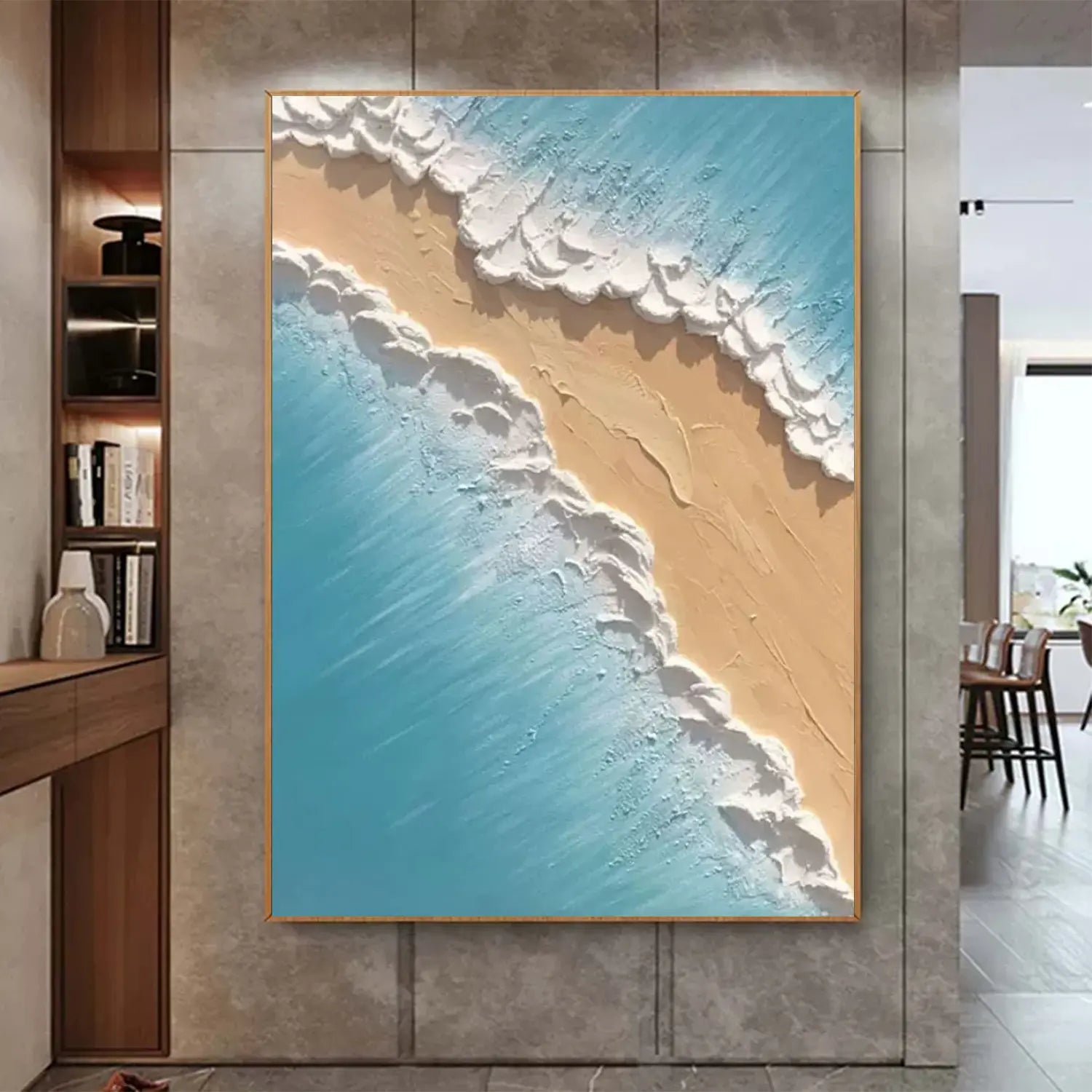 Minimalist Ocean And Sky Canvas Art #OS056