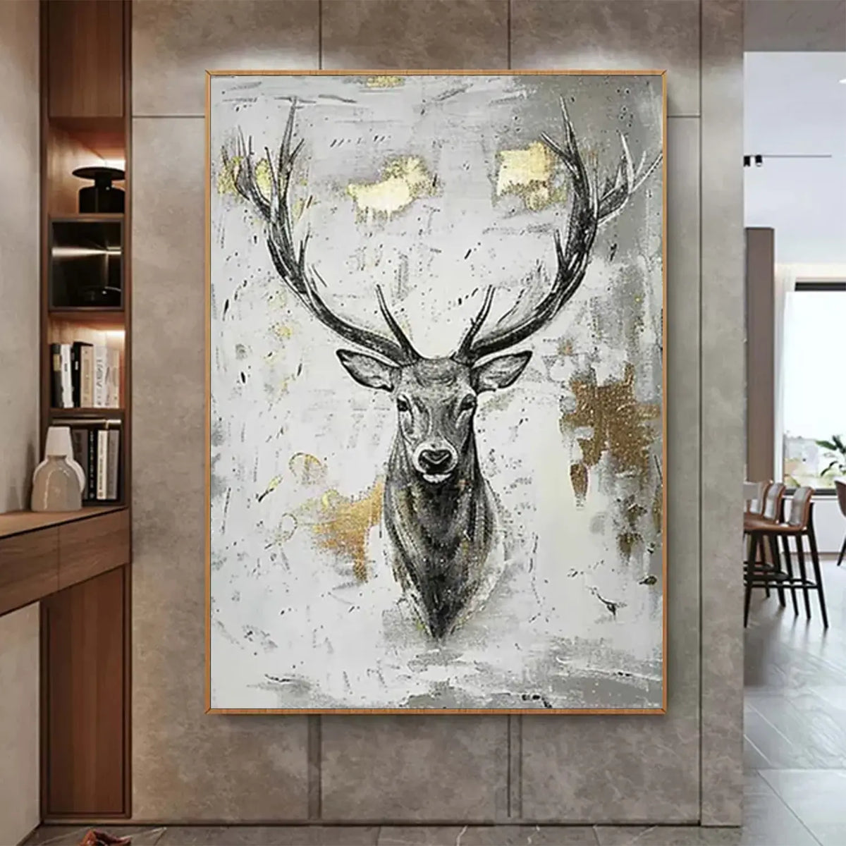Animal Textured Canvas Art Painting #AA031