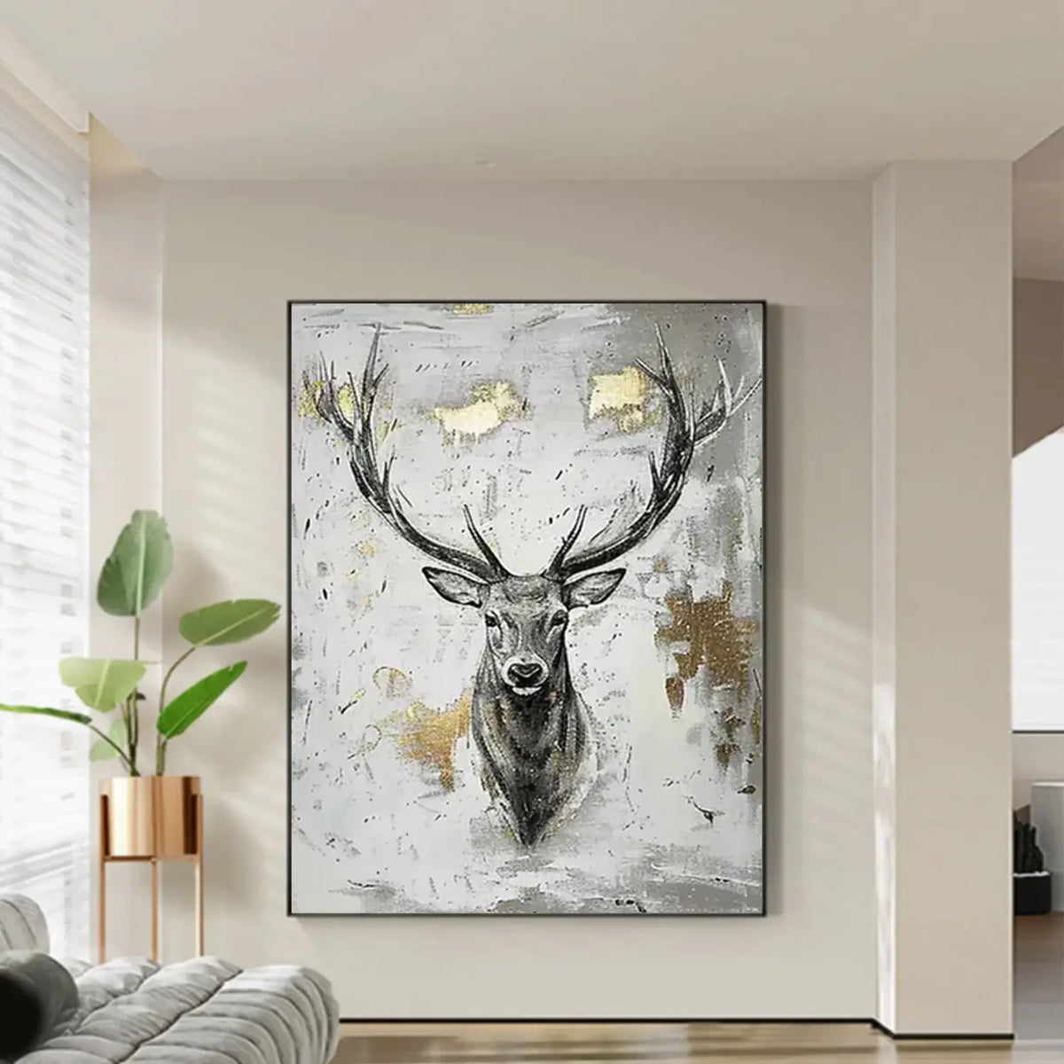 Animal Textured Canvas Art Painting #AA031