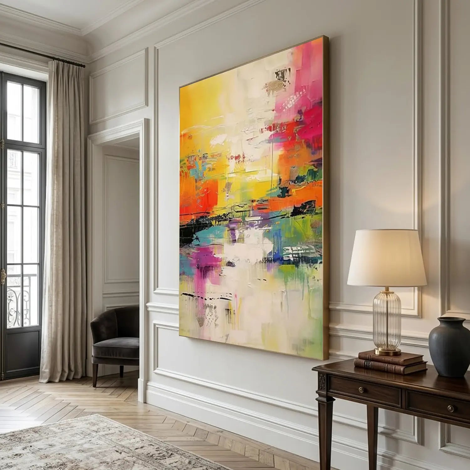 Colorful Abstract Painting Canvas