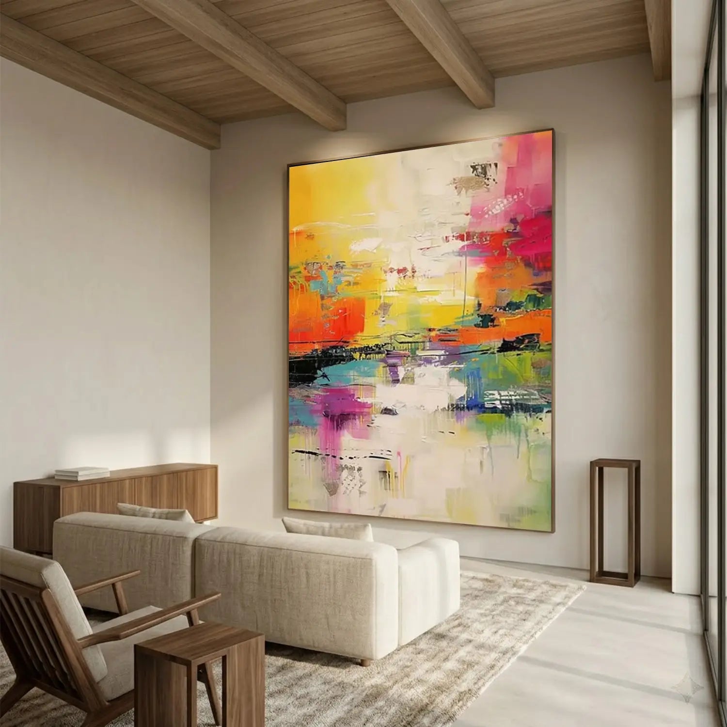 Colorful Abstract Painting Canvas
