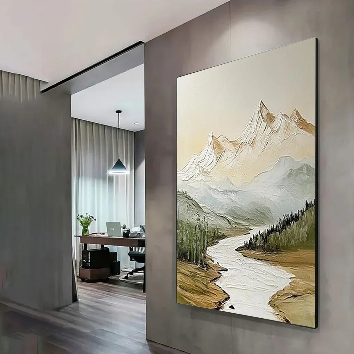 Colorful Mountain Textured Abstract Painting #MM030