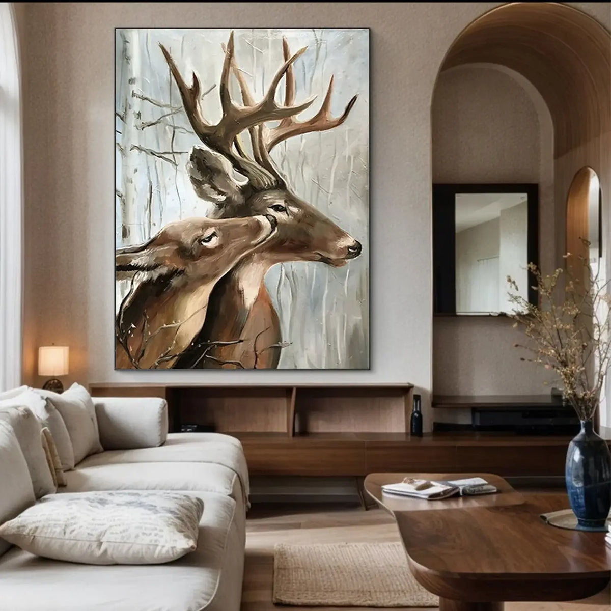 Abstract Animal Rangifer tarandus Wall Art #AA030
