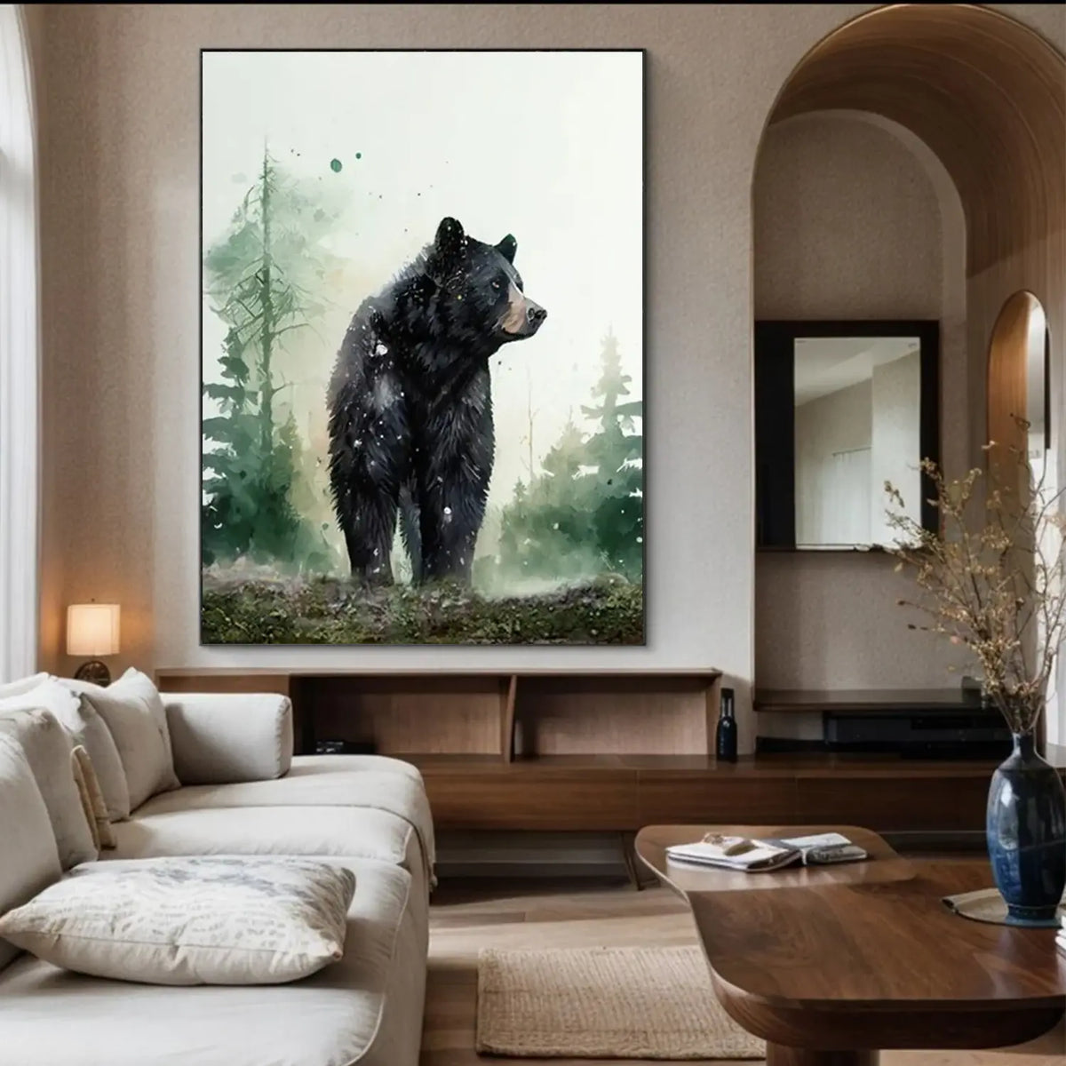 Abstract Animal Ursus thibetanus Wall Art #AA025