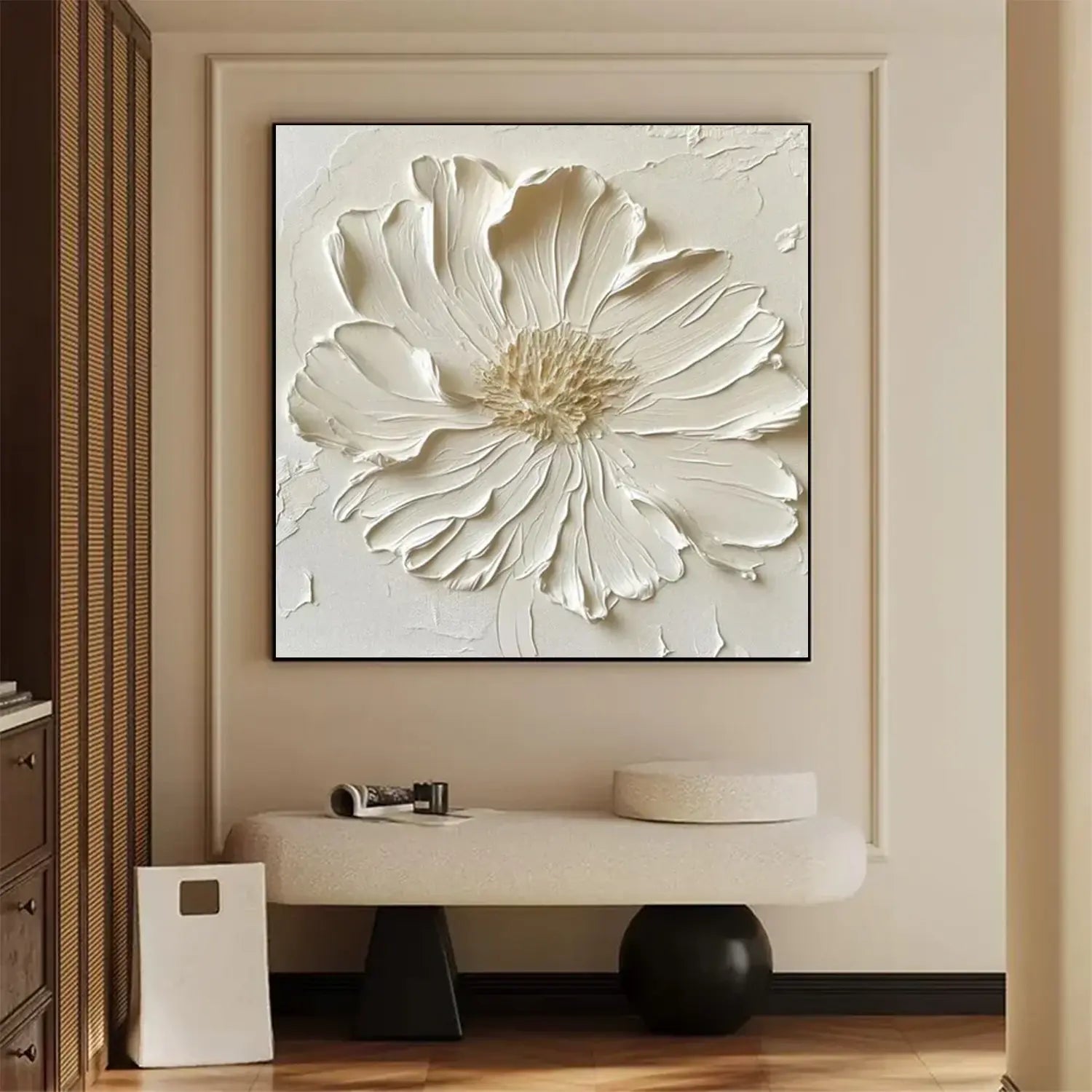 Flower Abstract Textured Wall Art
