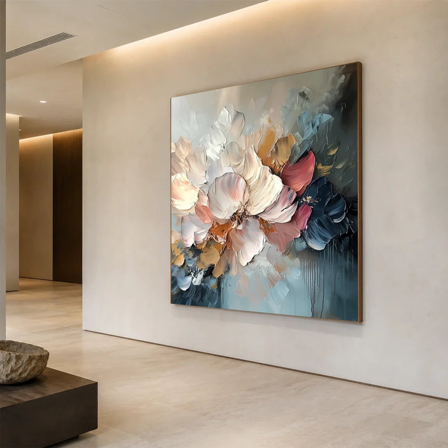 Flower Abstract Textured Wall Art #FT055