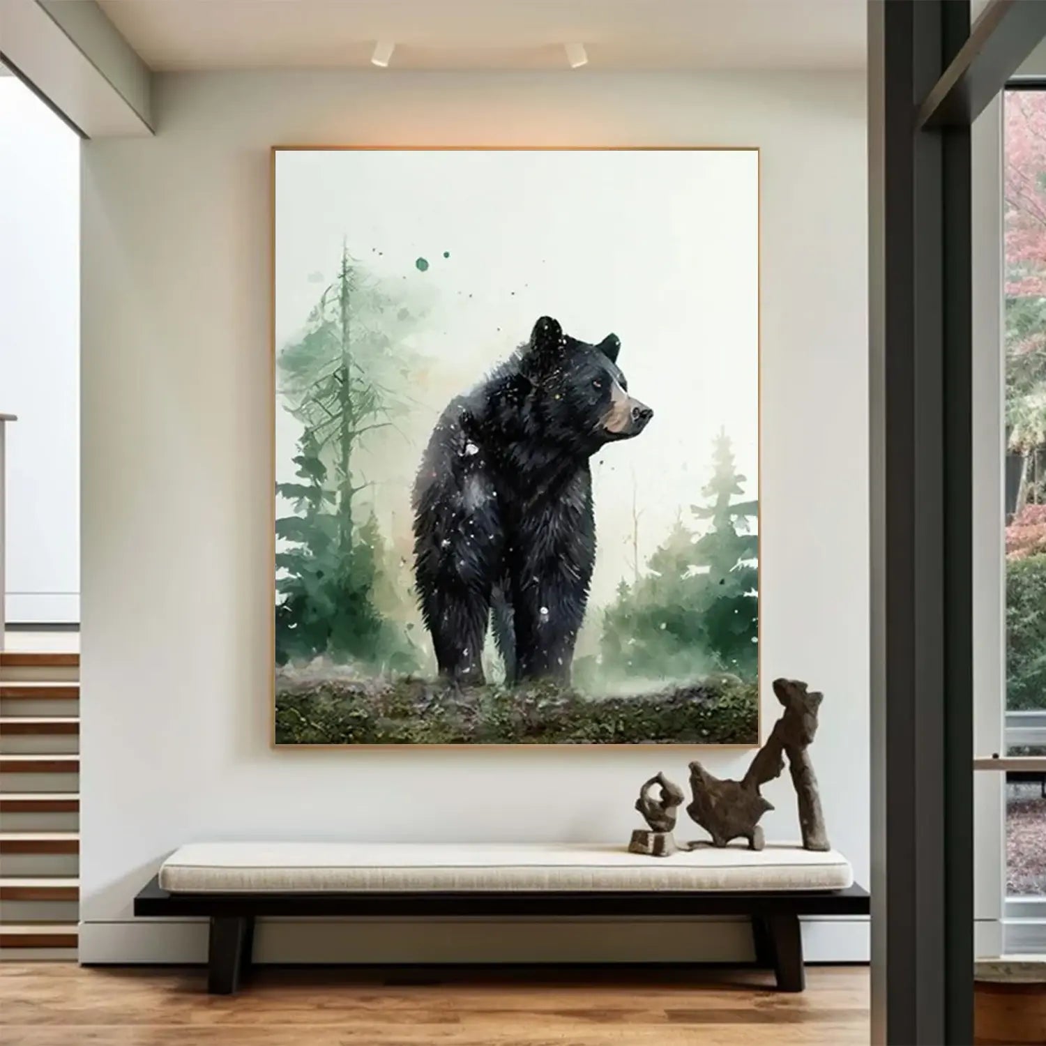 Abstract Animal Ursus thibetanus Wall Art #AA025
