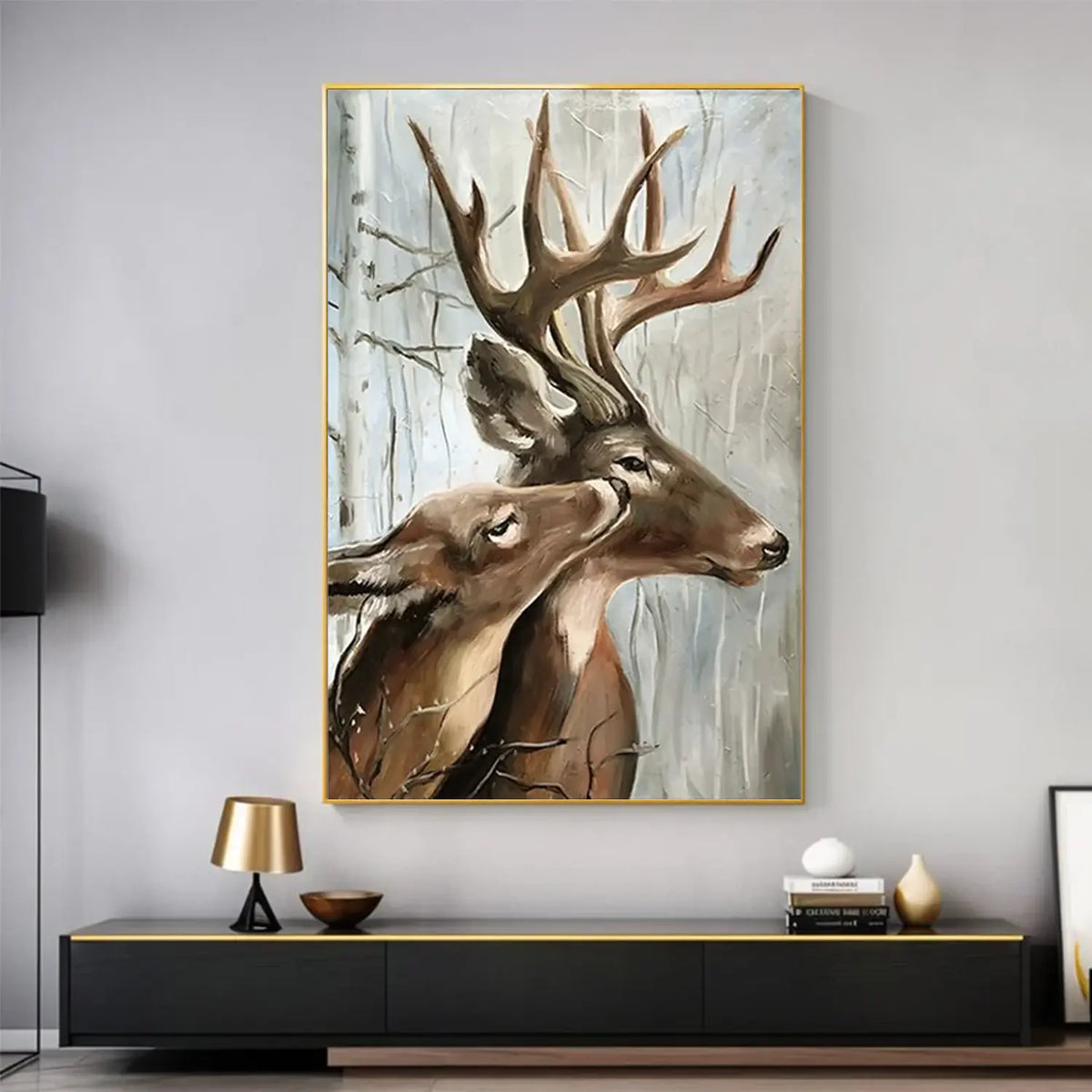 Abstract Animal Rangifer tarandus Wall Art #AA030