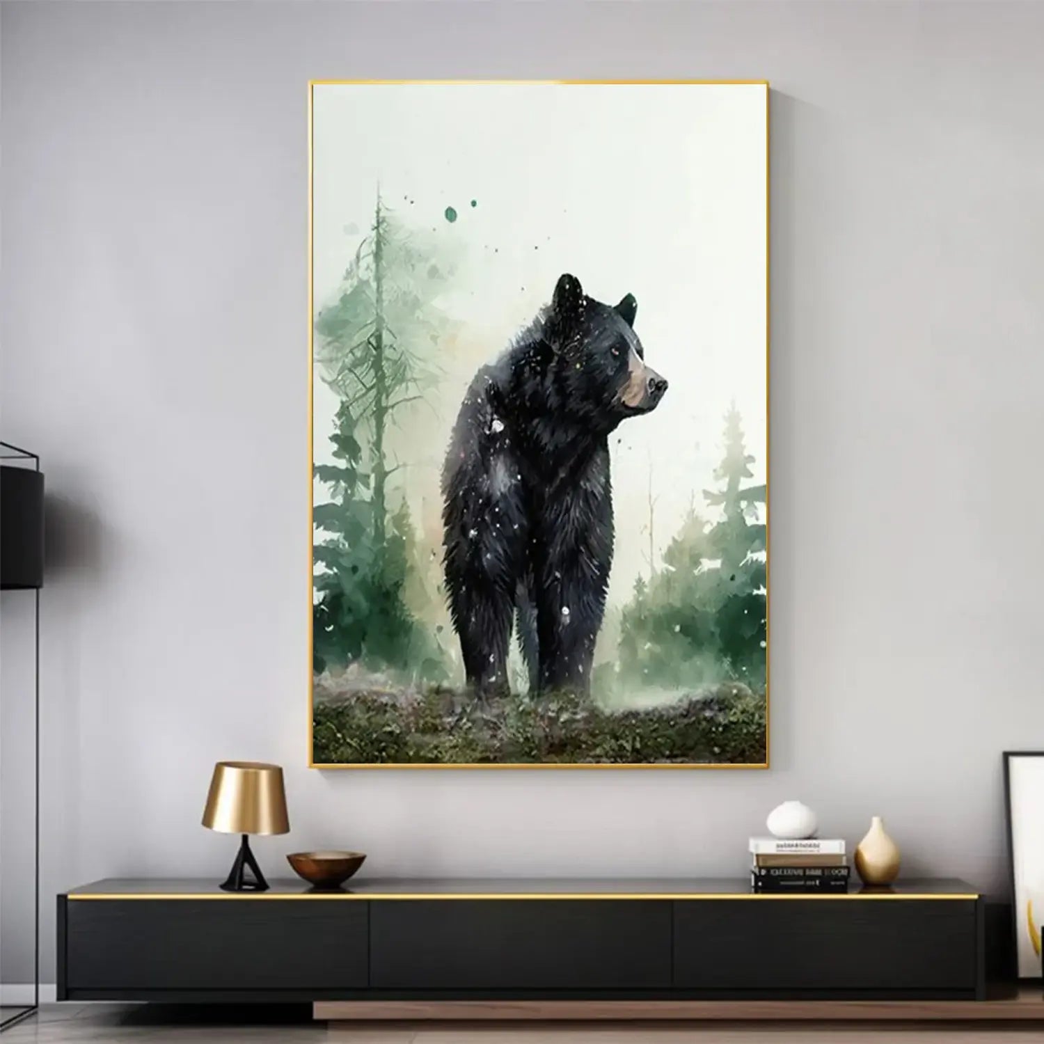 Abstract Animal Ursus thibetanus Wall Art #AA025