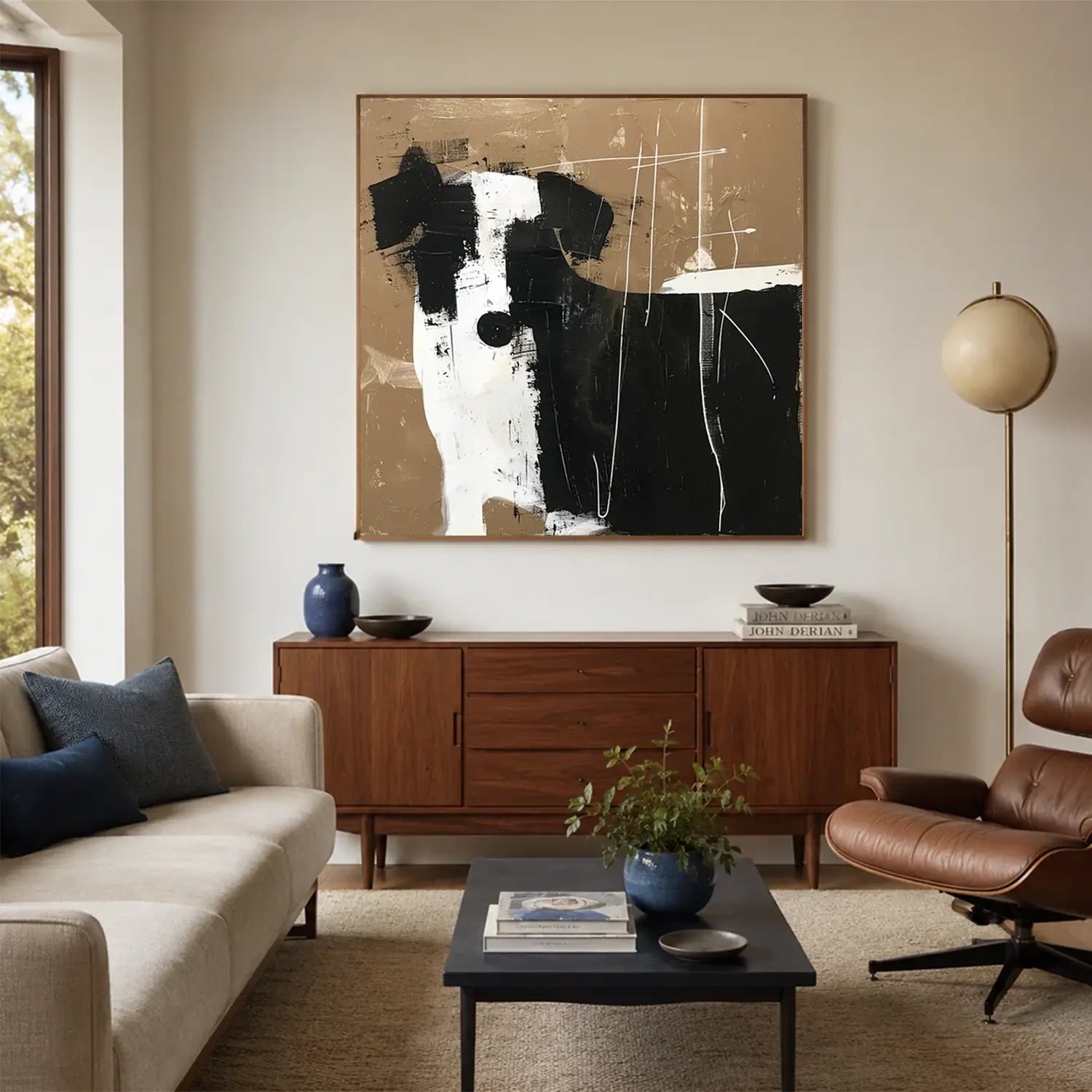 Abstract Animal Dog Wall Art