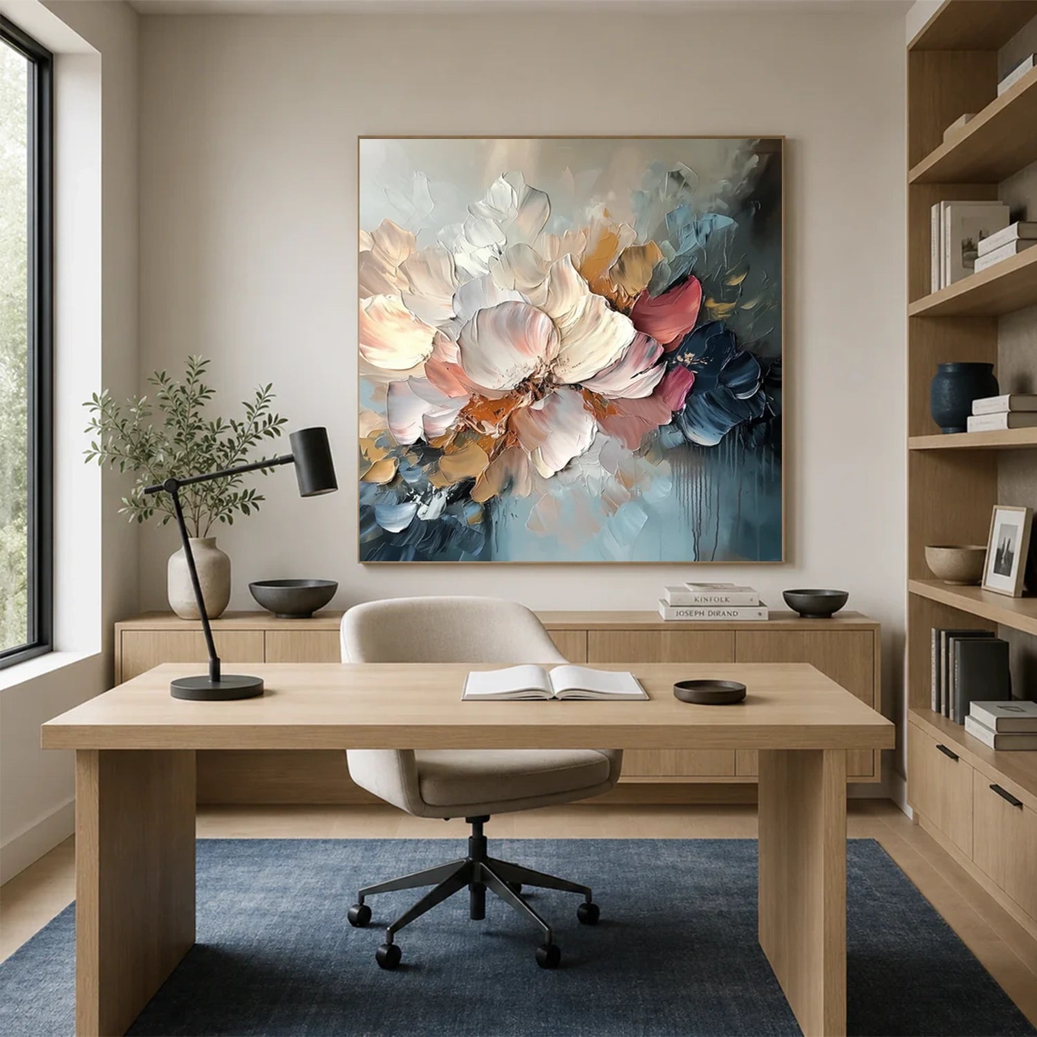 Flower Abstract Textured Wall Art #FT055