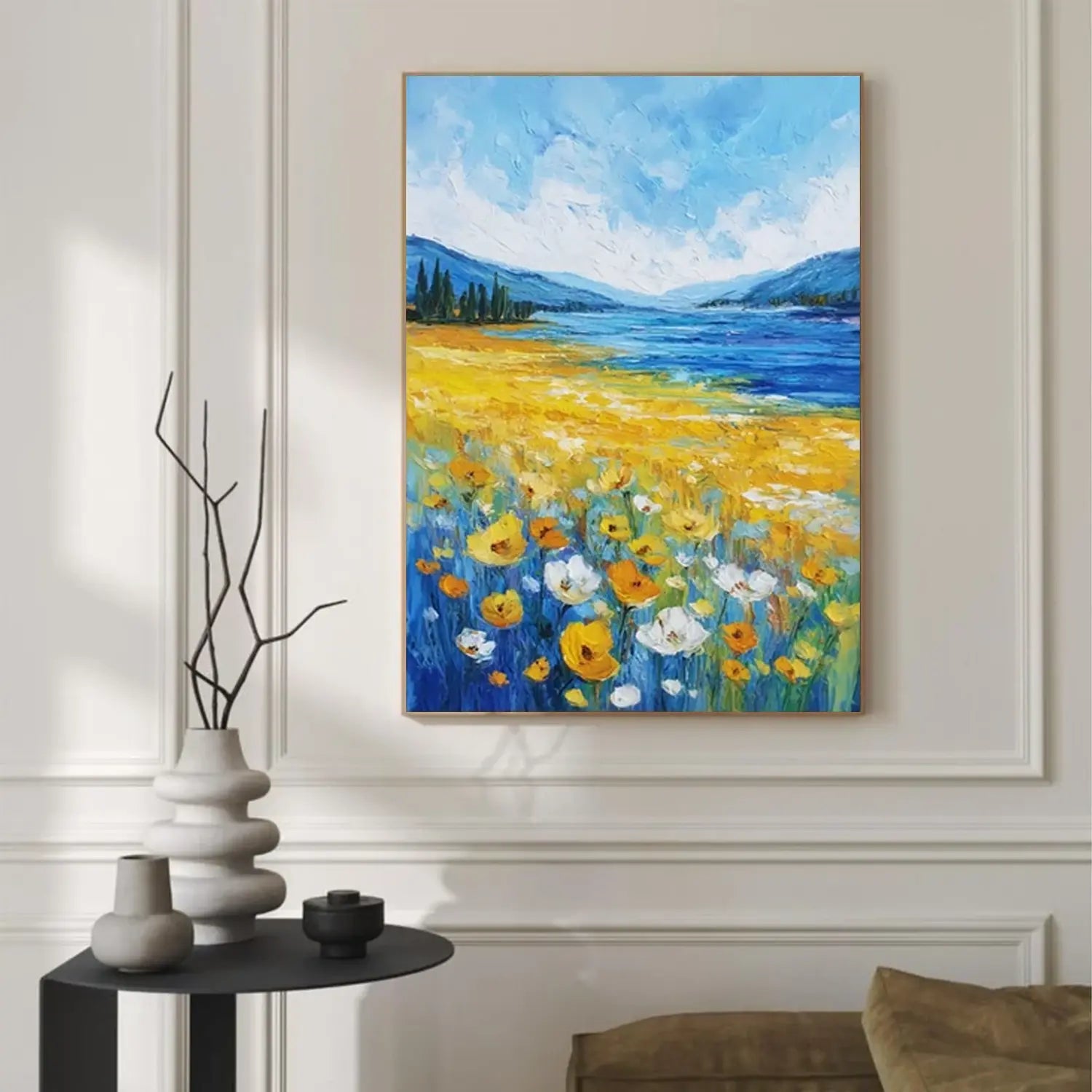Flower Abstract Textured Wall Art #FT052