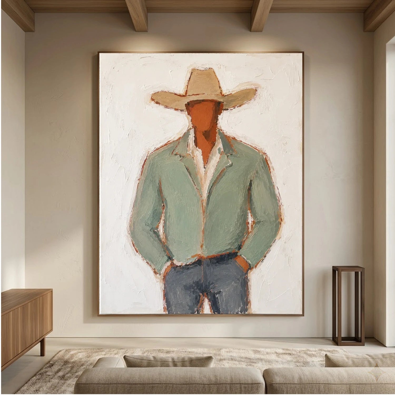 Vintage Americana Art | Cowboy Calm