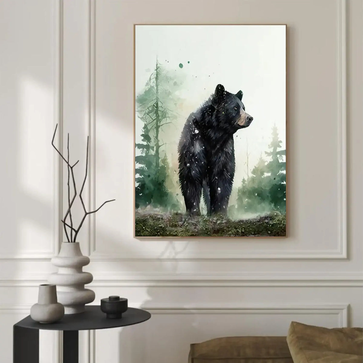 Abstract Animal Ursus thibetanus Wall Art #AA025