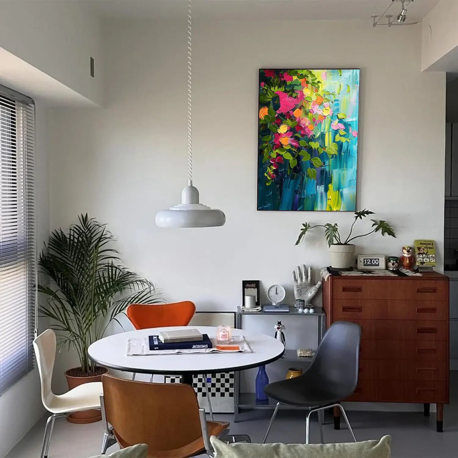 Colorful Flower Abstract Wall Art #FT048